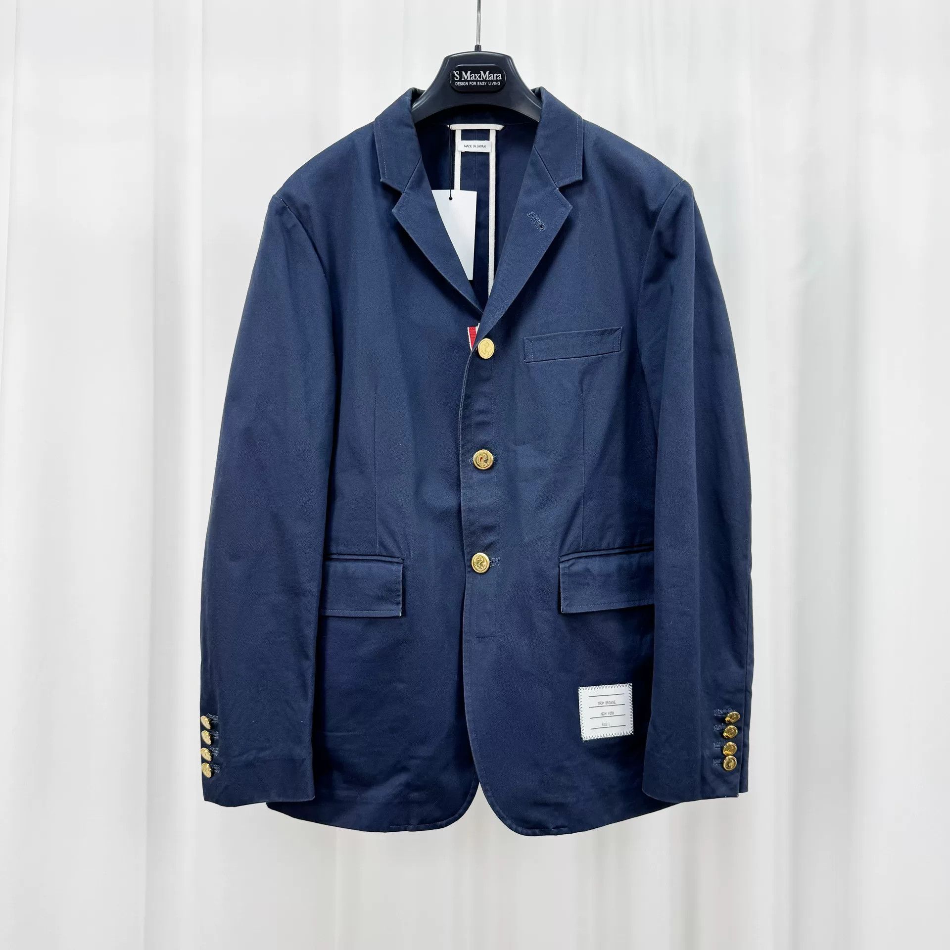 Thom Browne Thom Browne Gold Button Stripe Blazer Size US S / EU 44-46 / 1 - 1 Thumbnail