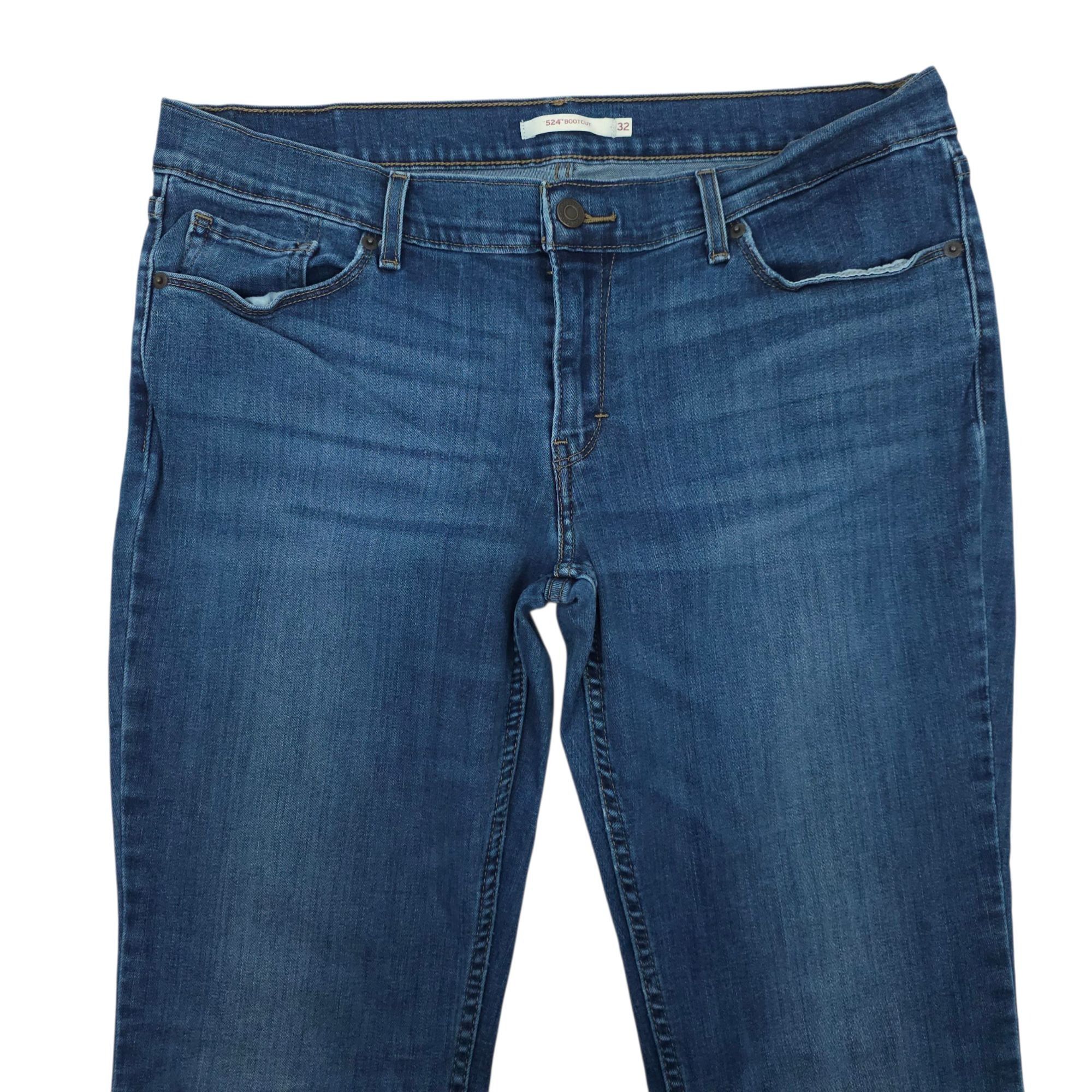 Levi's Levis 524 Bootcut Jeans Womens 32 Mid Rise Medium Wash Whisk Size 24" / US 00 / IT 34 - 9 Thumbnail
