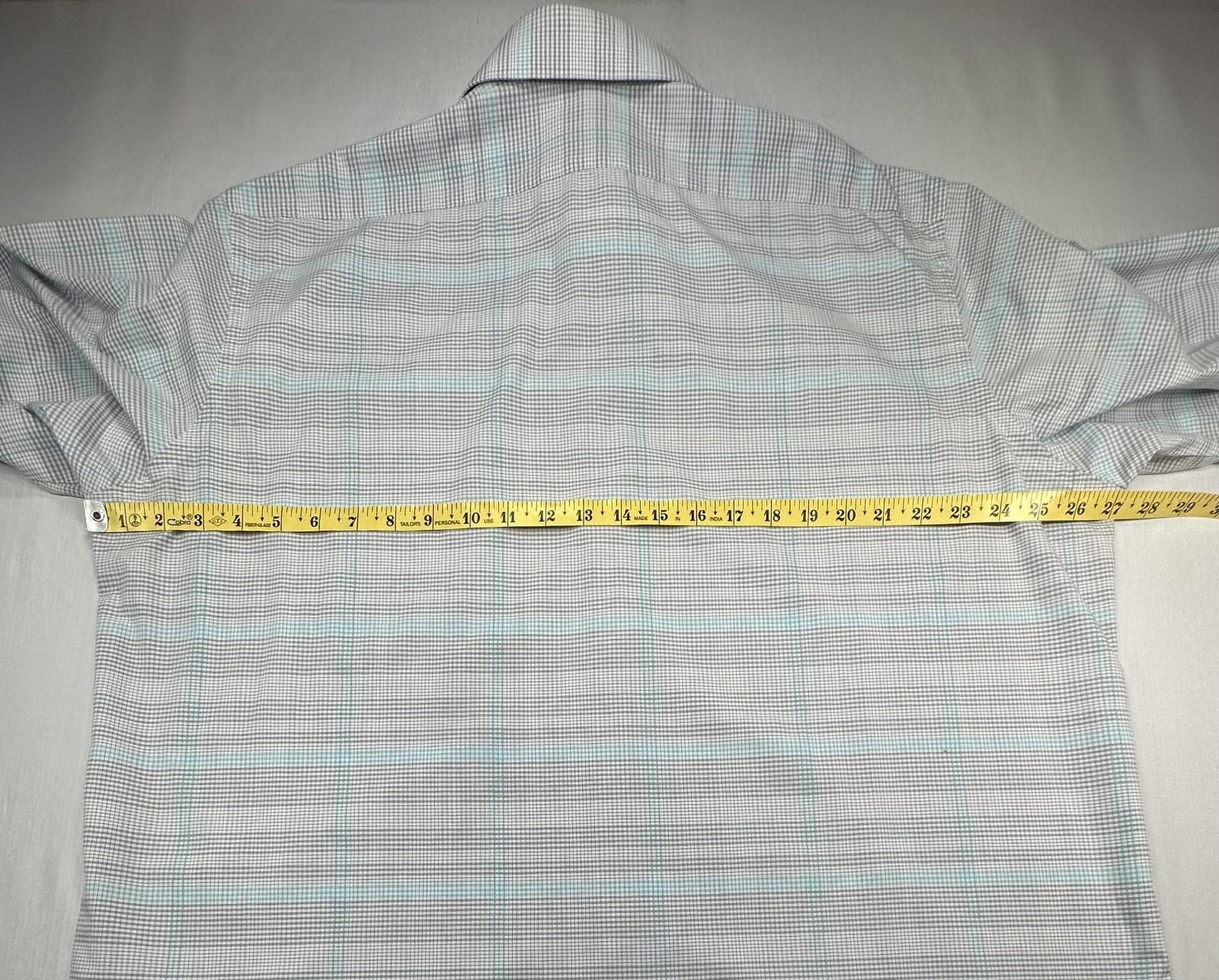 Van Heusen Van Heusen Wrinkle Free Button Down Gray Shirt 17-17.5/34-35 Size 44R - 5 Thumbnail