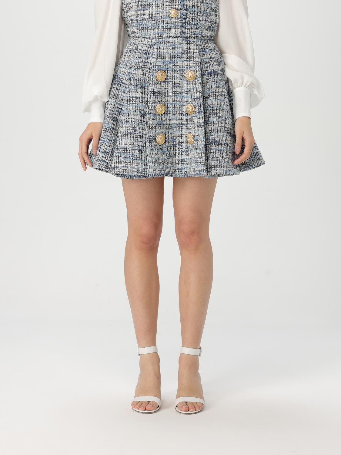 Balmain Balmain Skirt Woman Blue Size 25" / US 0 / IT 36 - 1 Thumbnail