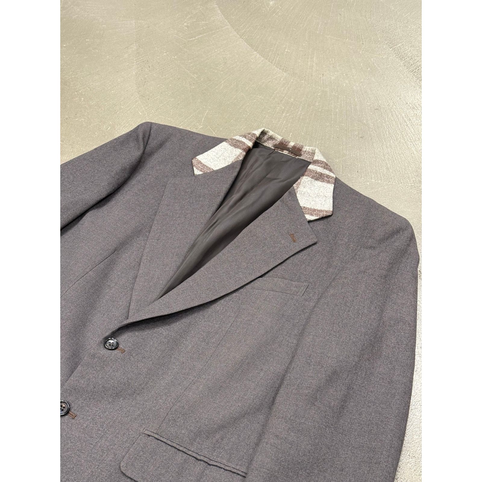 Comme des Garcons 2000s Comme des Garçons tartan collar blazer Size 40R - 5 Thumbnail