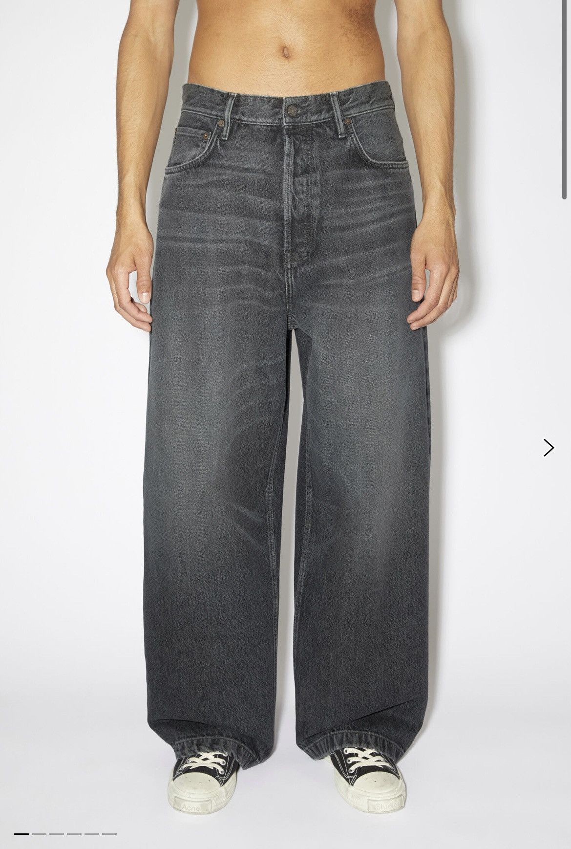 Acne Studios Acne studios 1989 loose fit jeans ash black | Grailed 