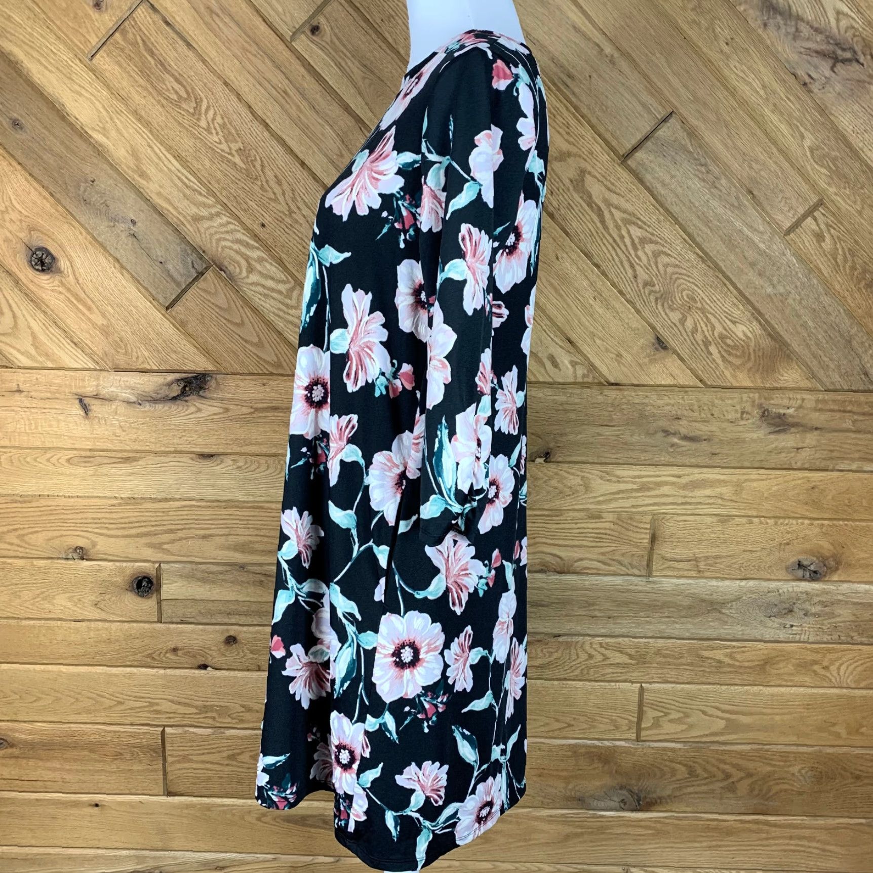 Apt. 9 APT.9 Womens Dress Blouson Short Multicolor Floral Print Round Neck Pullover Casual M Womens Size M / US 6-8 / IT 42-44 - 6 Thumbnail