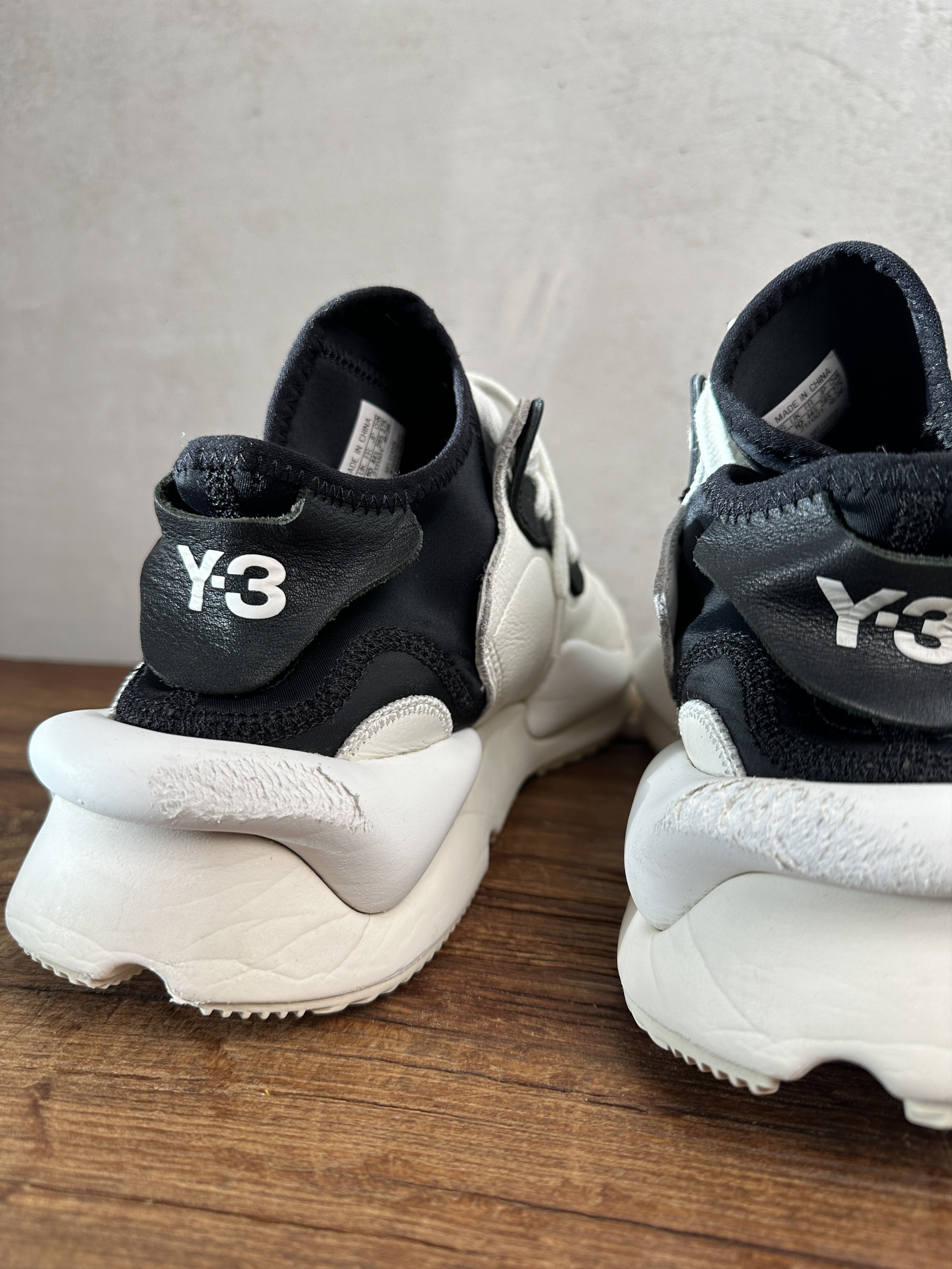 Adidas Y-3 Kaiwa Leather White Black Size US 10.5 / EU 43-44 - 6 Thumbnail