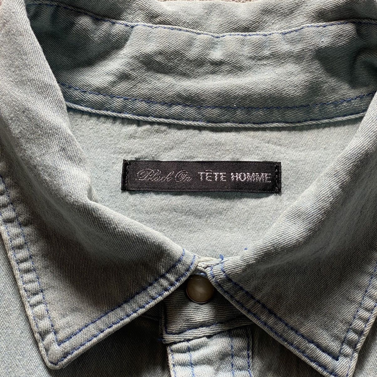 Tete Homme Tete Homme Western Washed Denim Size US M / EU 48-50 / 2 - 5 Thumbnail