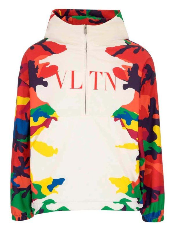 Valentino o1y0525 Logo Hooded Jacket in Multicolor Size US S / EU 44-46 / 1 - 1 Thumbnail