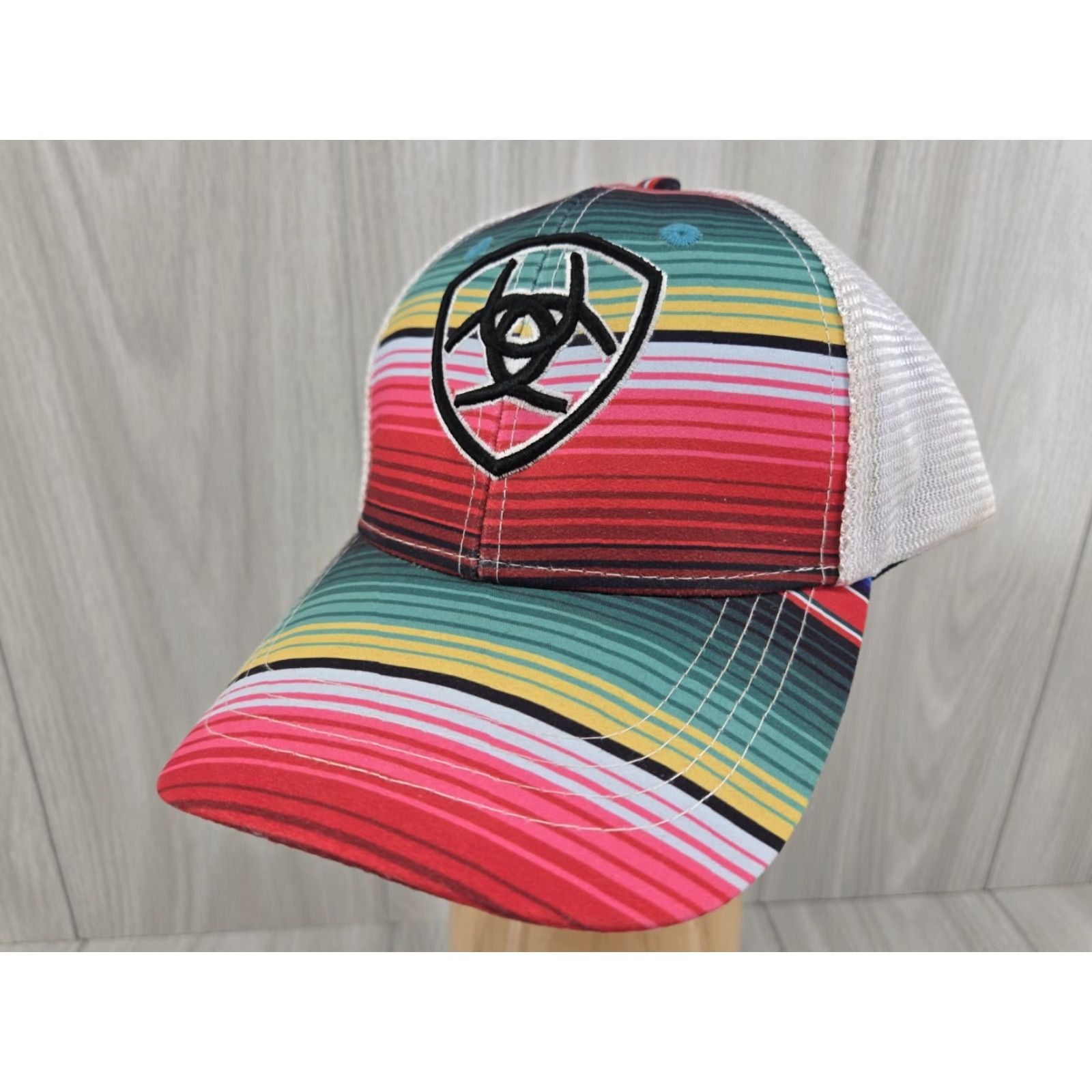 Ariat Ariat Women's Hat Bright Serape Center Shield Cap One Size Adjustable Multicolor Blue Logo Baseball Cap Womens Size ONE SIZE - 2 Thumbnail