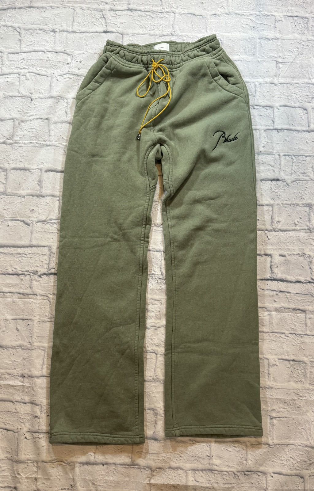 Rhude Rhude Embroidered Classic Sweatpants Sage Olive Oversized Size US 32 / EU 48 - 1 Thumbnail