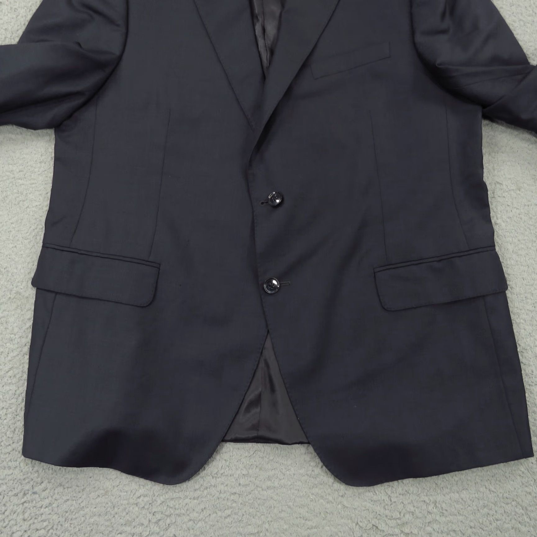 Peter Millar Peter Millar Blazer Mens 46R Navy Blue Wool Jacket Double Vented Golf Clubhouse Size 46R - 2 Thumbnail