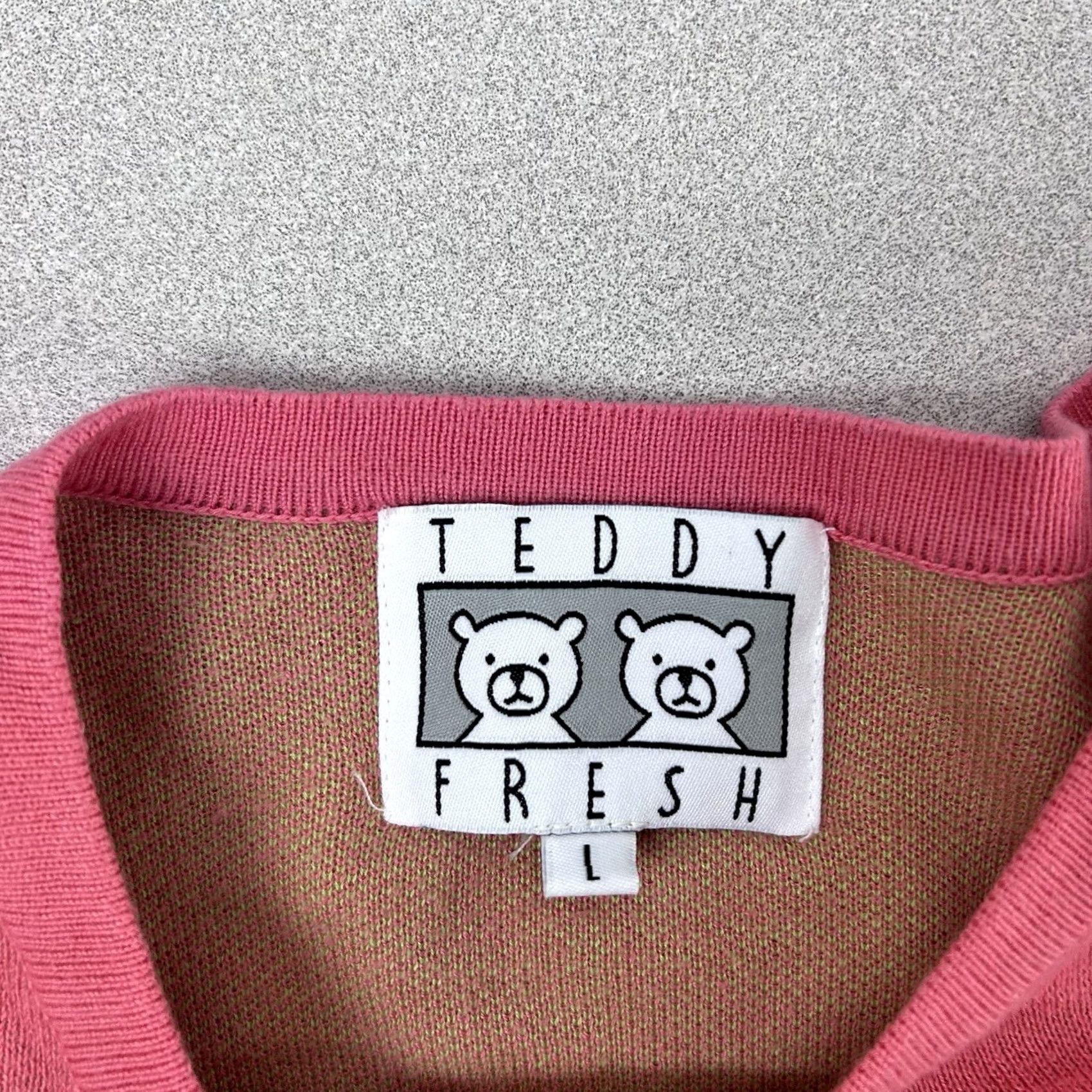Teddy Fresh Teddy Fresh Sweater Women's Large Pink Revenge Of The Ted Streetwear Pullover Crew Neck Knit Long Sleeve Casual Size L / US 10 / IT 46 - 3 Thumbnail