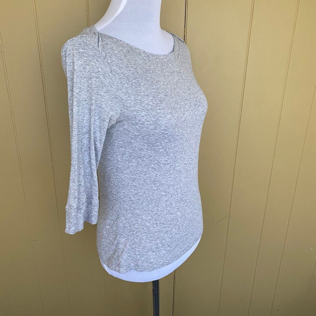Old Navy Old Navy women M 100% cotton 3/4 sleeve boatneck shirt grey Size M / US 6-8 / IT 42-44 - 5 Thumbnail