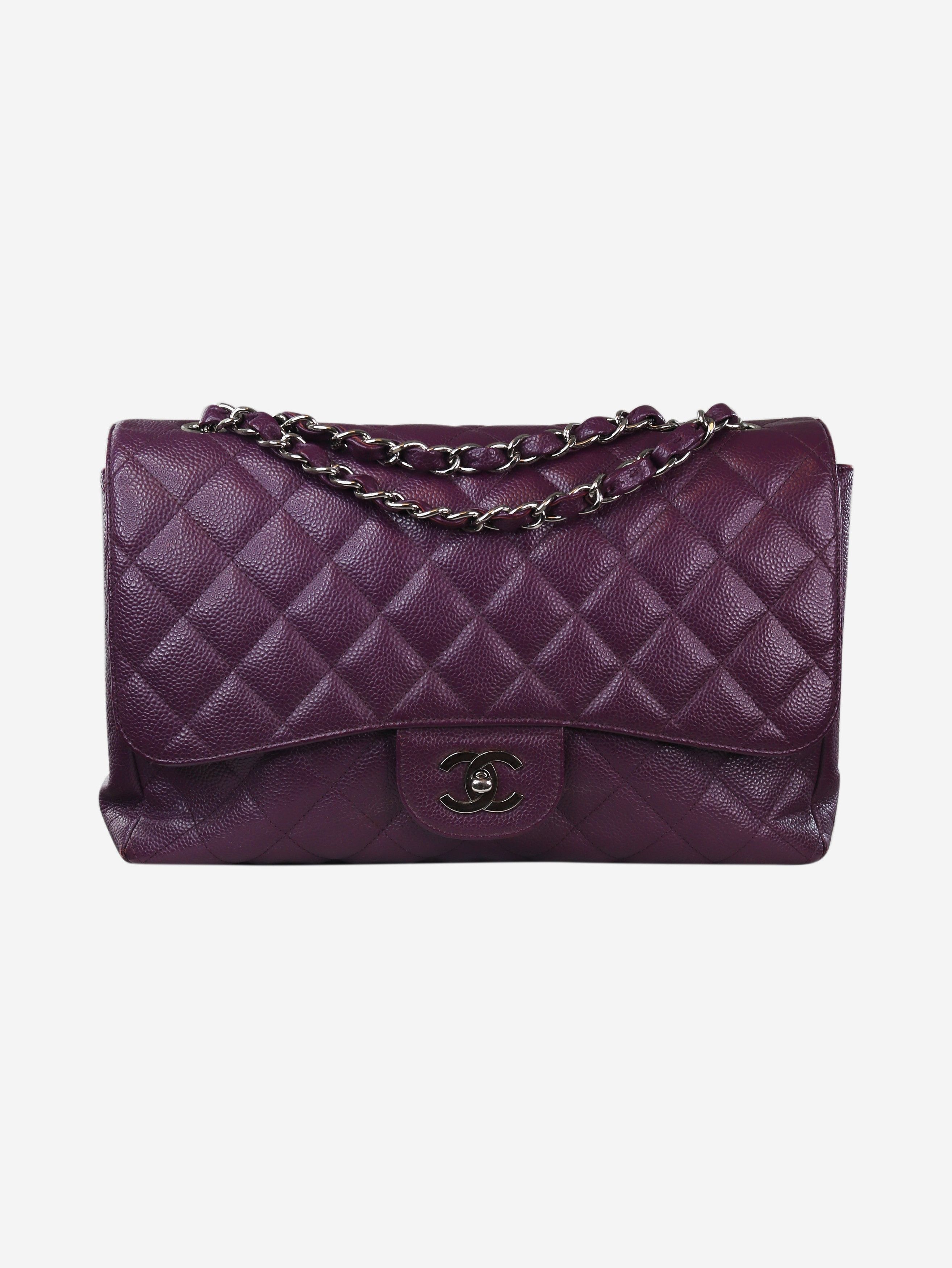 Purple 2005 jumbo caviar Classic Double Flap
