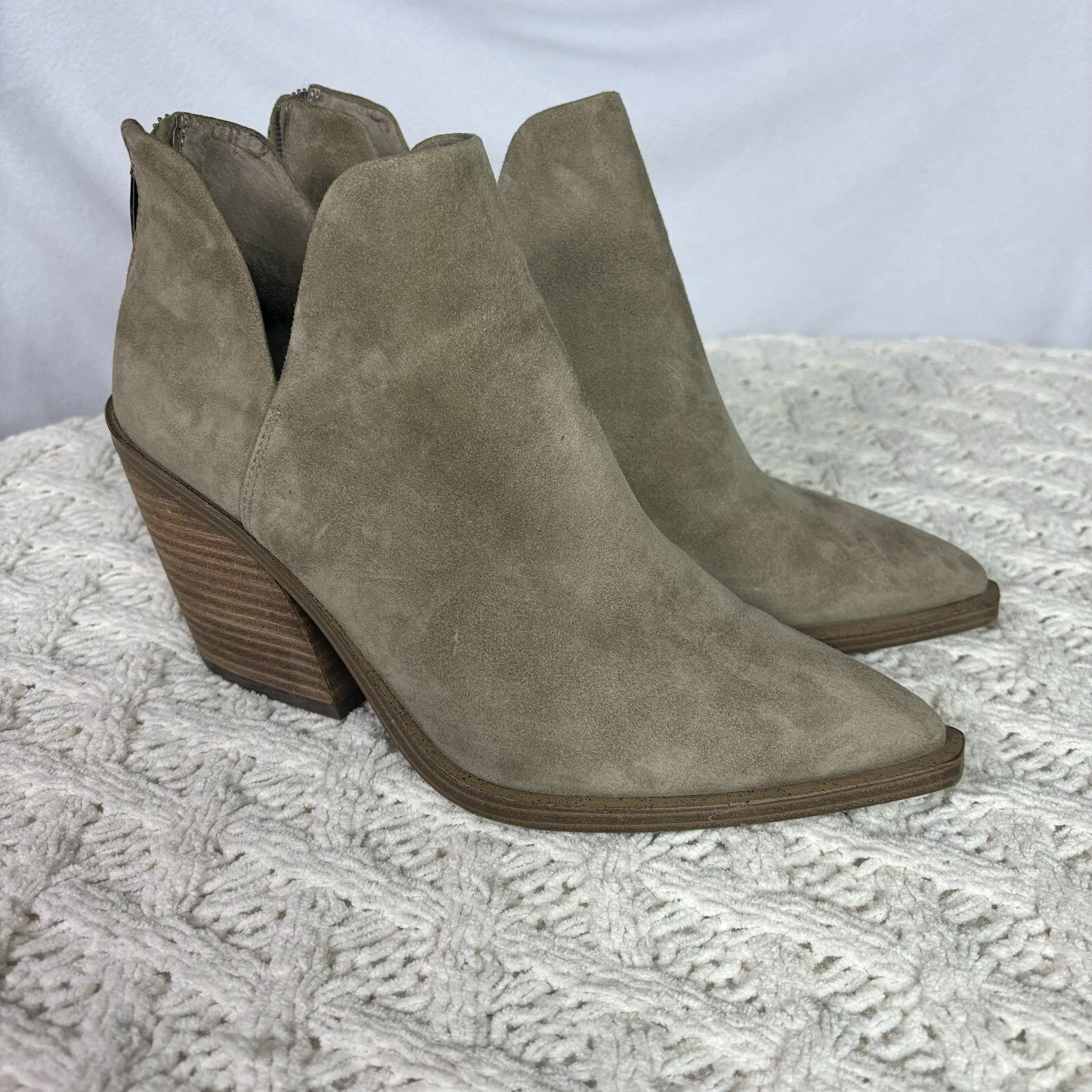 Vince Camuto Vince Camuto Women’s Gigietta Suede Leather Heeled Ankle Boo Size US 8.5 / IT 38.5 - 2 Thumbnail