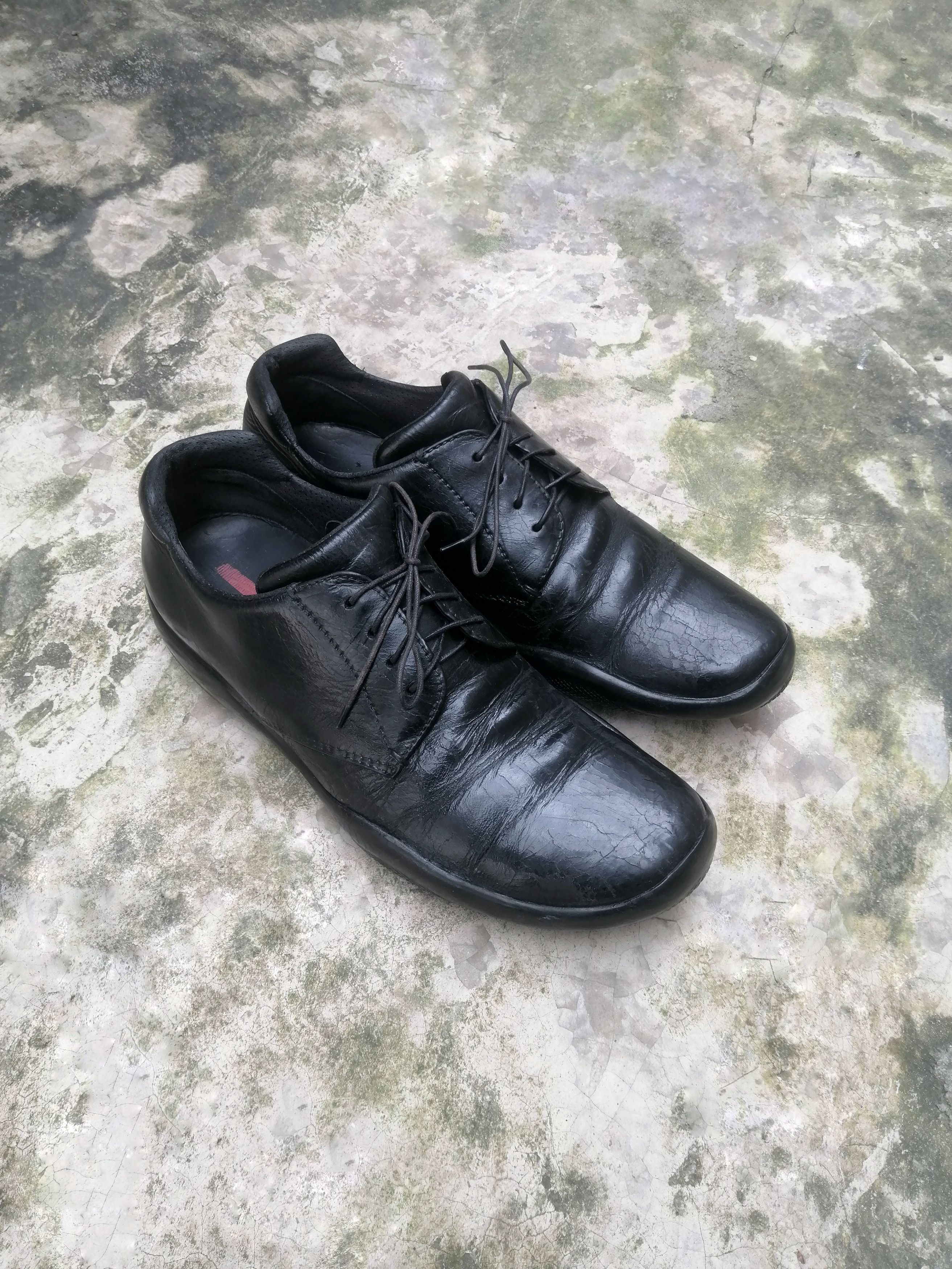 Prada Prada Black Leather Derby Sneakers US 8.5 Made in Italy Size US 8.5 / EU 41-42 - 2 Thumbnail