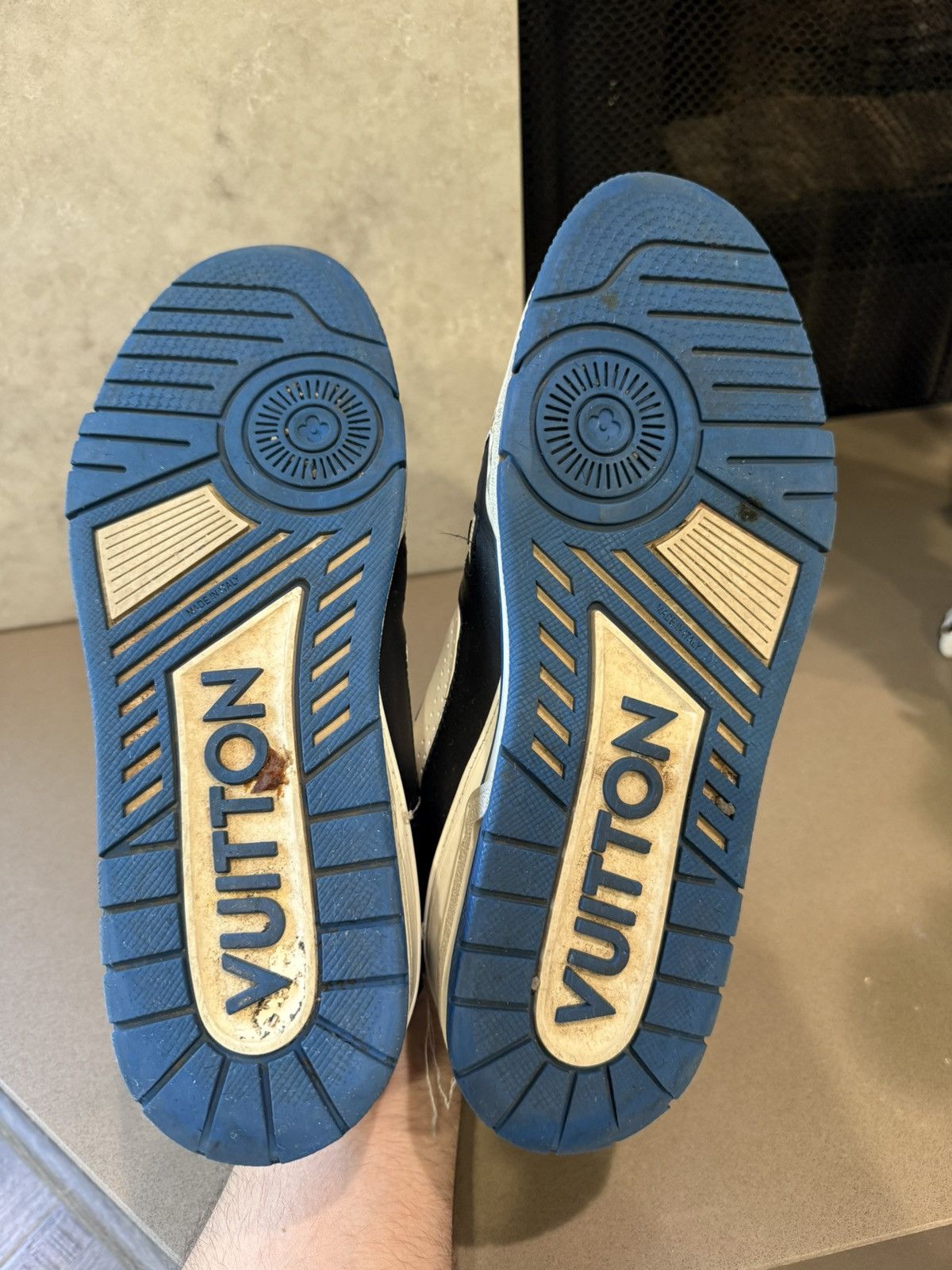 Louis Vuitton Louis Vuitton Black White Blue SS21 Upcycle Trainer Sneaker Size US 10 / EU 43 - 7 Thumbnail
