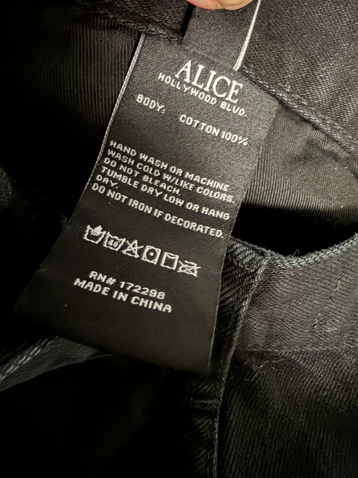 Alice Hollywood Palladium Jeans Jet Black Size US 33 - 9 Thumbnail