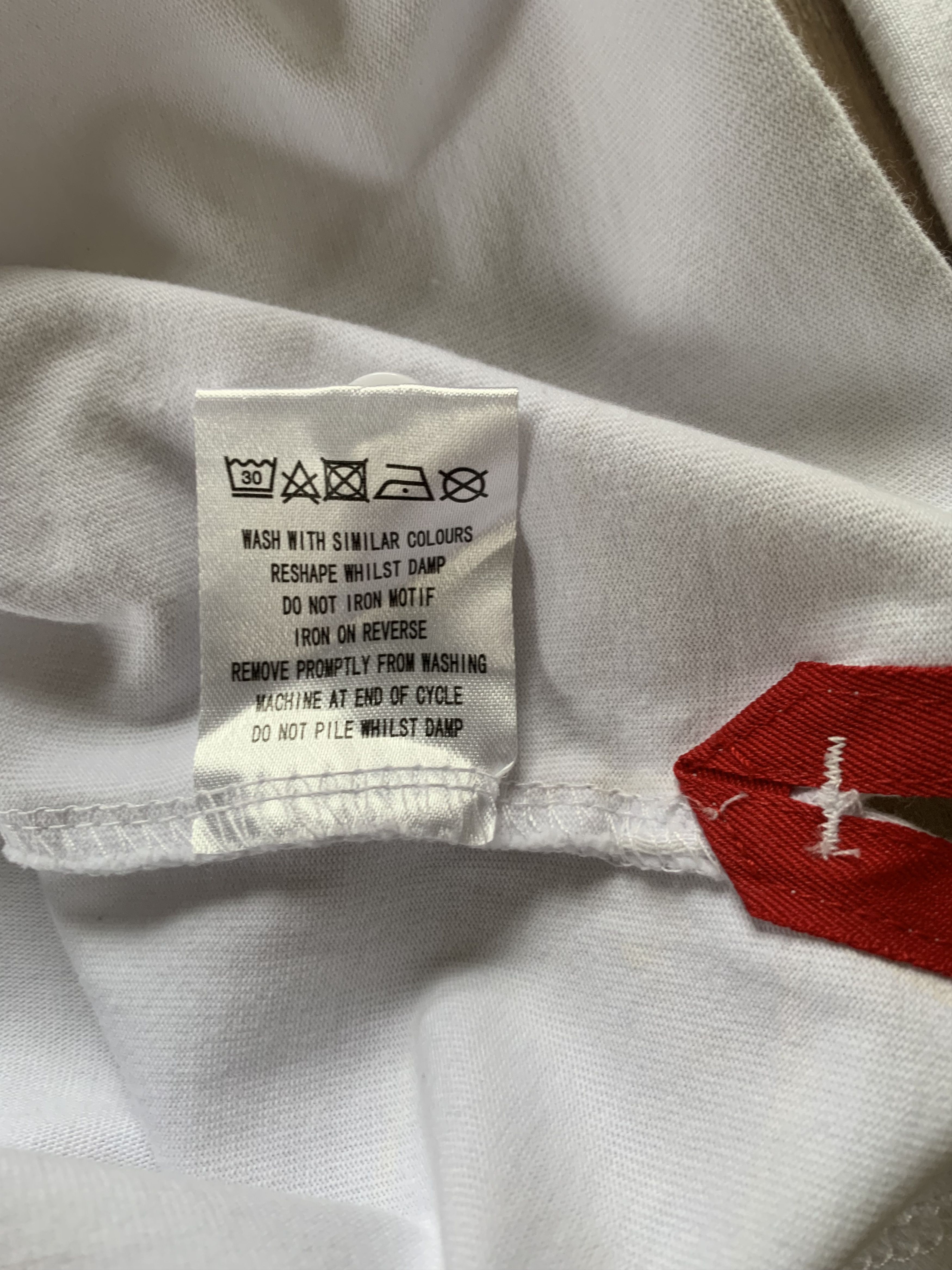 Vintage England WRU White Cotton Longsleeve Polo T Shirt Size US L / EU 52-54 / 3 - 8 Thumbnail