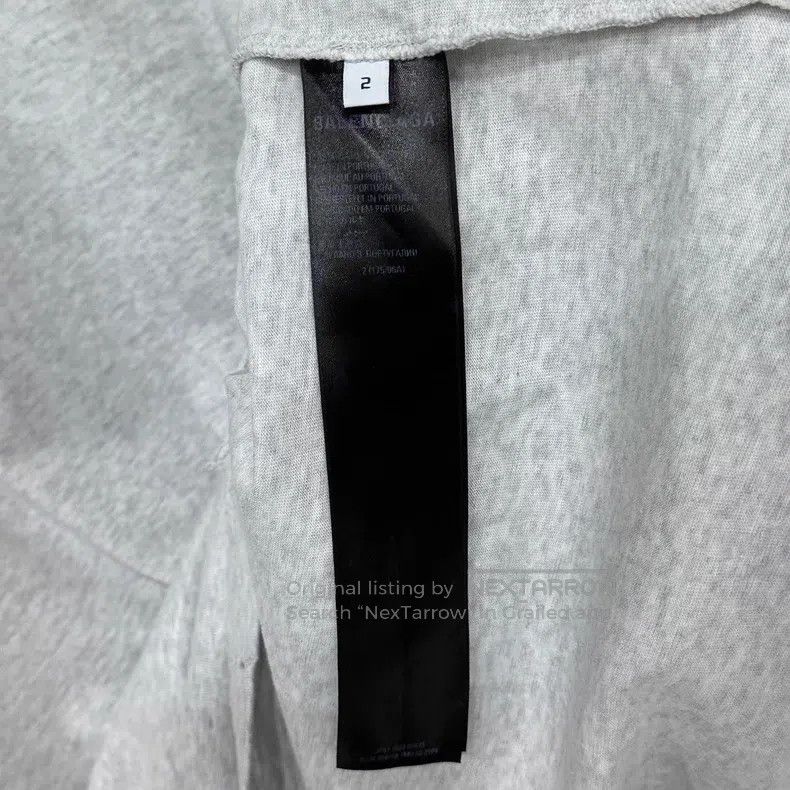 Balenciaga Balenciaga Grey ripped short sleeve T-shirt Size US M / EU 48-50 / 2 - 5 Thumbnail