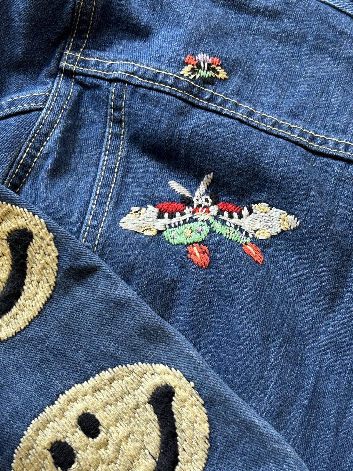 Kapital 2015 Kapital smiley denim trucker jacket Size US S / EU 44-46 / 1 - 4 Thumbnail