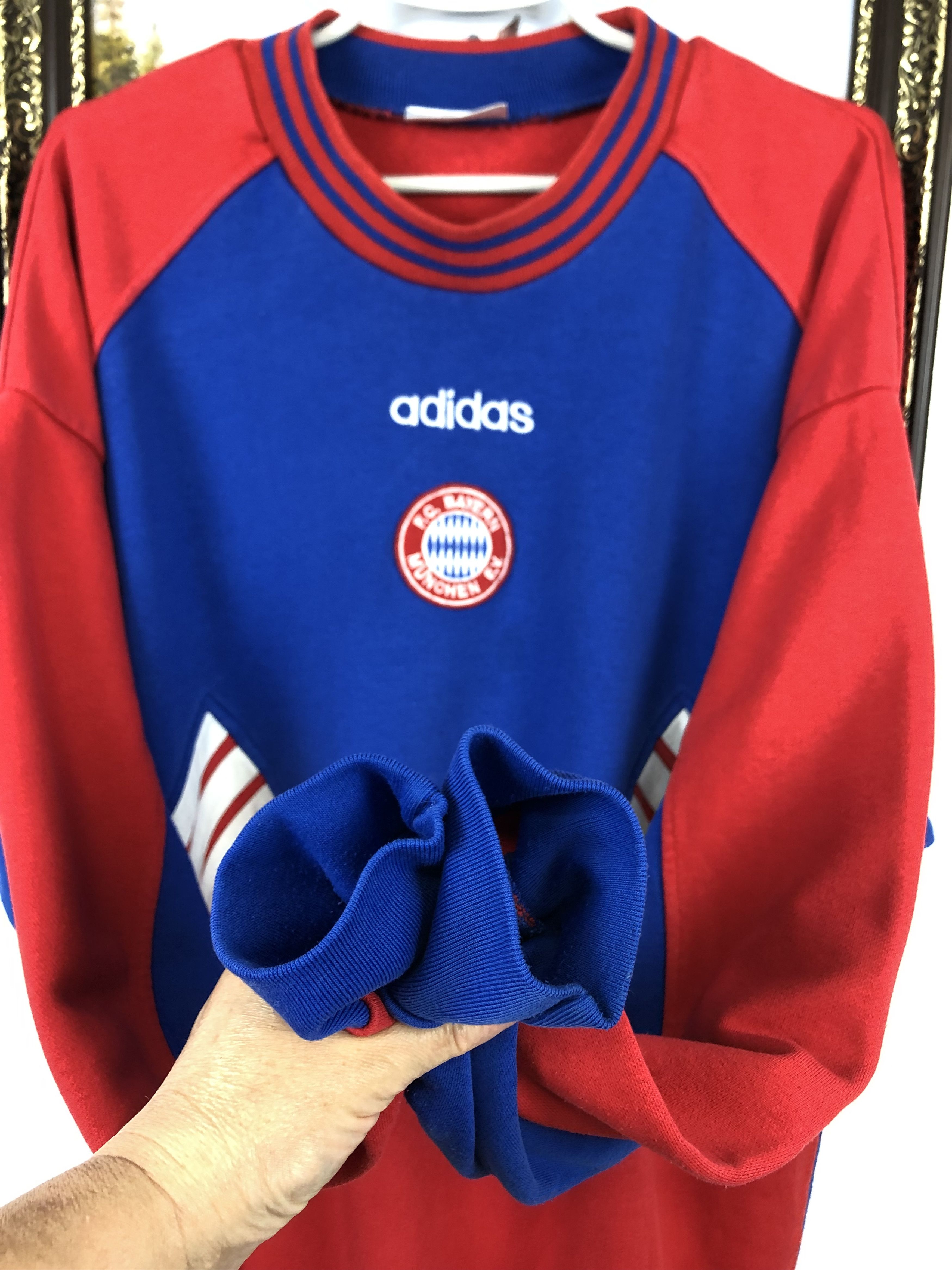 Adidas Vintage 90's Bayern Munich Football Sweatshirt Soccer Rare Size US L / EU 52-54 / 3 - 5 Thumbnail