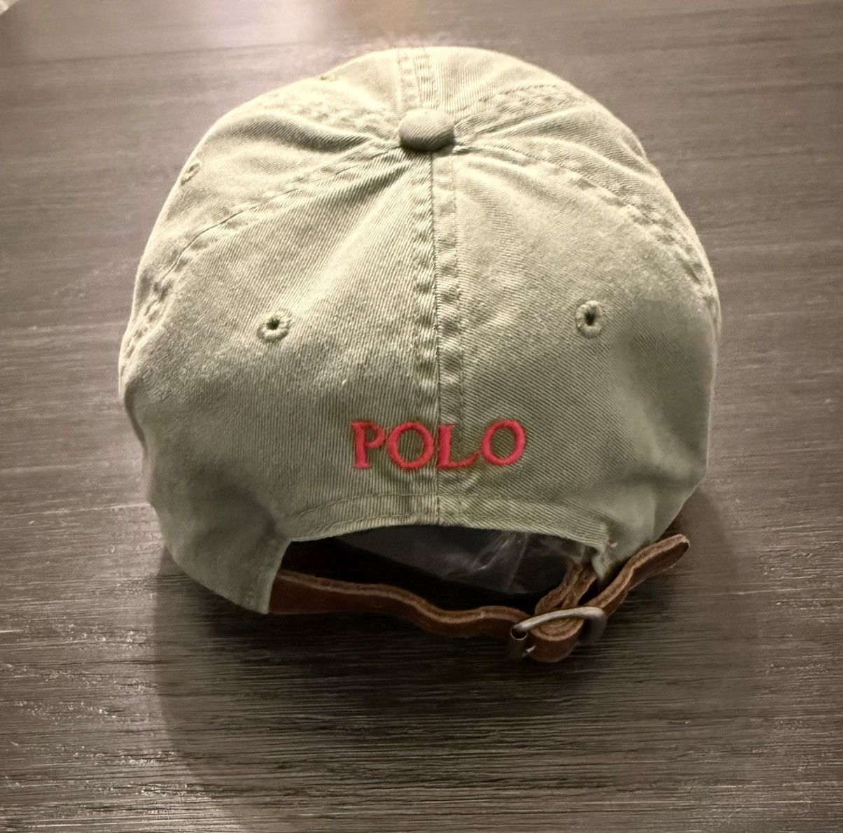 Polo Ralph Lauren Vintage Polo Ralph Lauren Strapback Hat Olive Red Size ONE SIZE - 8 Thumbnail