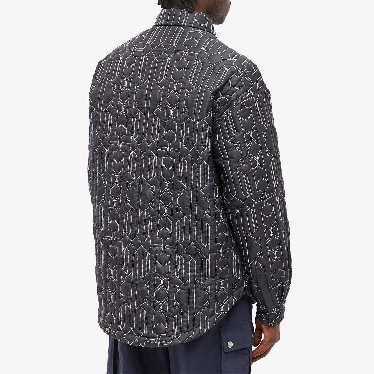 Palm Angels o1y0325 Shell Jacket in Black/White Size US XL / EU 56 / 4 - 4 Thumbnail
