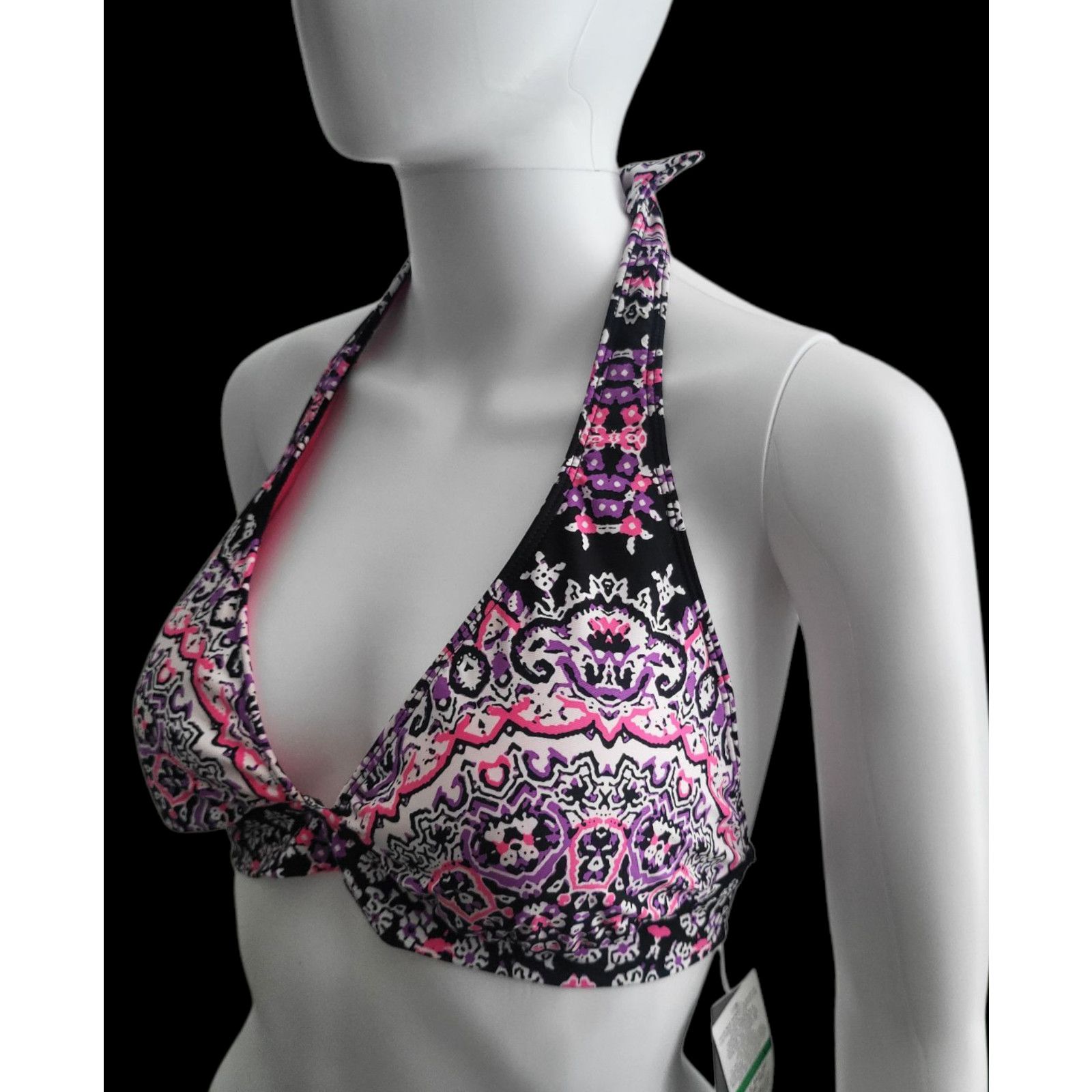 Kenneth Cole NWT KENNETH COLE Reaction Womens Mandala Halter Bikini Top Size L / US 10 / IT 46 - 4 Thumbnail