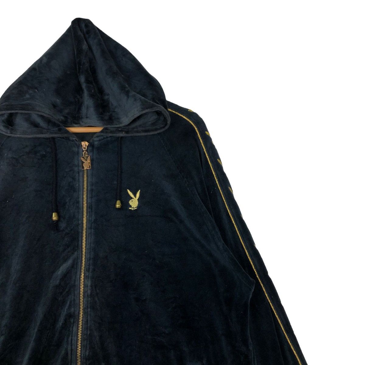Japanese Brand 🔥Vtg Velvet Jacket Playboy Side Tape Design Big Logo Size US L / EU 52-54 / 3 - 5 Thumbnail