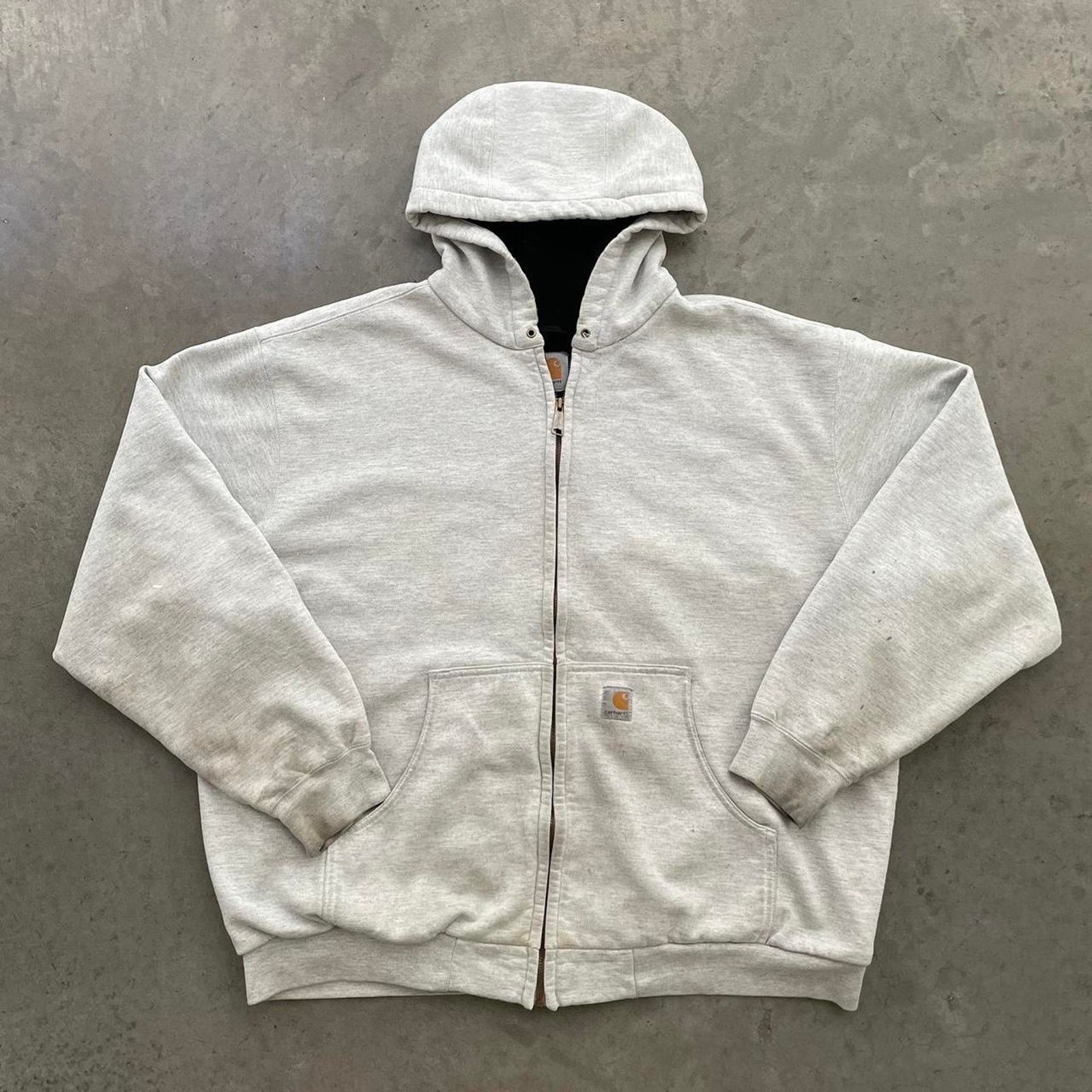Carhartt Vintage Carhartt Grey Distressed Heavy Hoodie Size US XXL / EU 58 / 5 - 1 Thumbnail