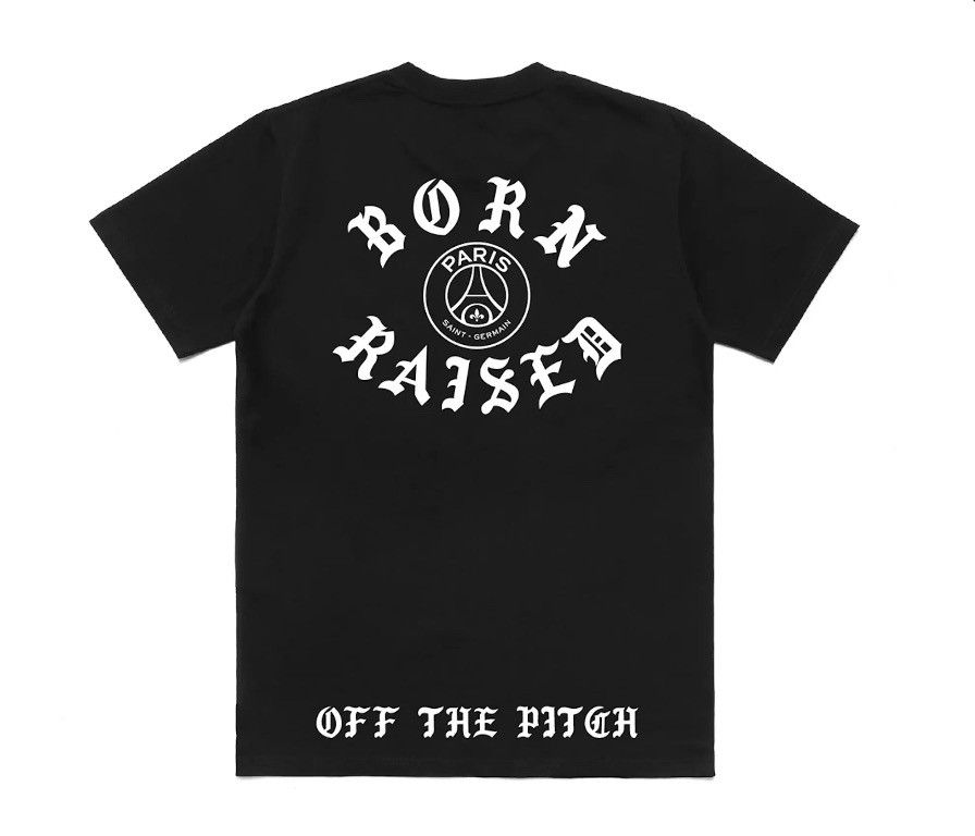 image of Born X Raised X Psg Off The Pitch Tee in Black, Men's (Size Small)