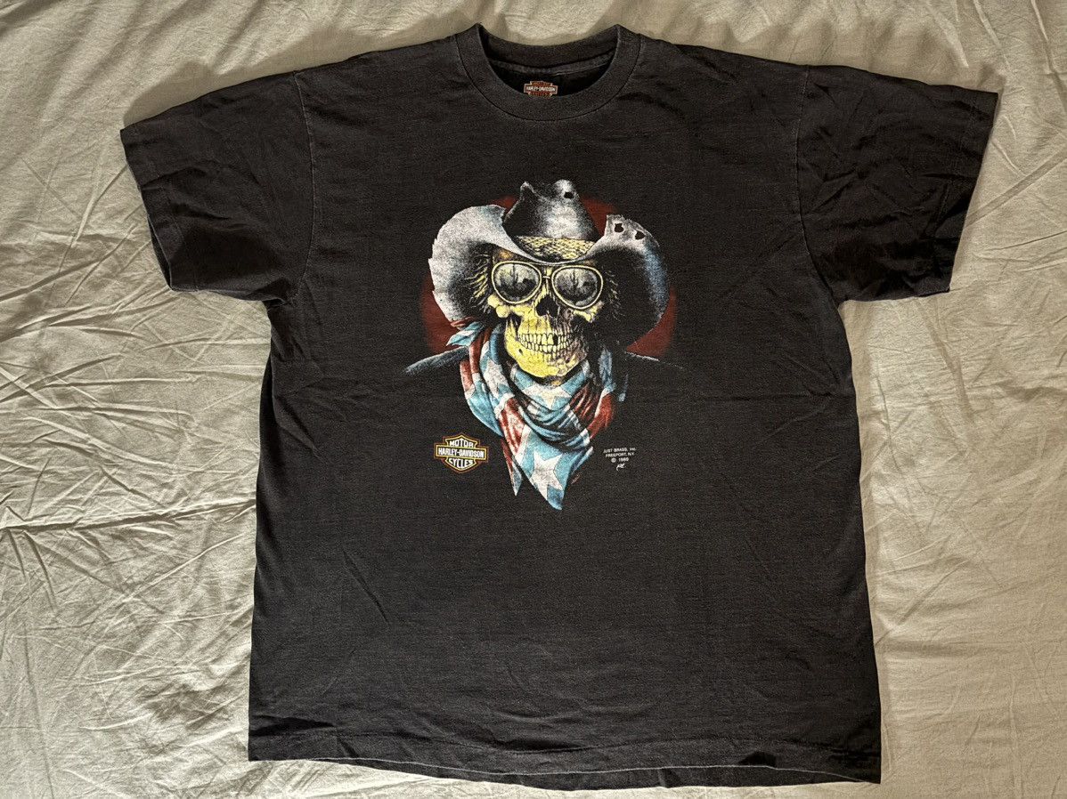 Harley Davidson × Vintage 1989 Harley Davidson T-Shirt Size US XL / EU 56 / 4 - 1 Thumbnail