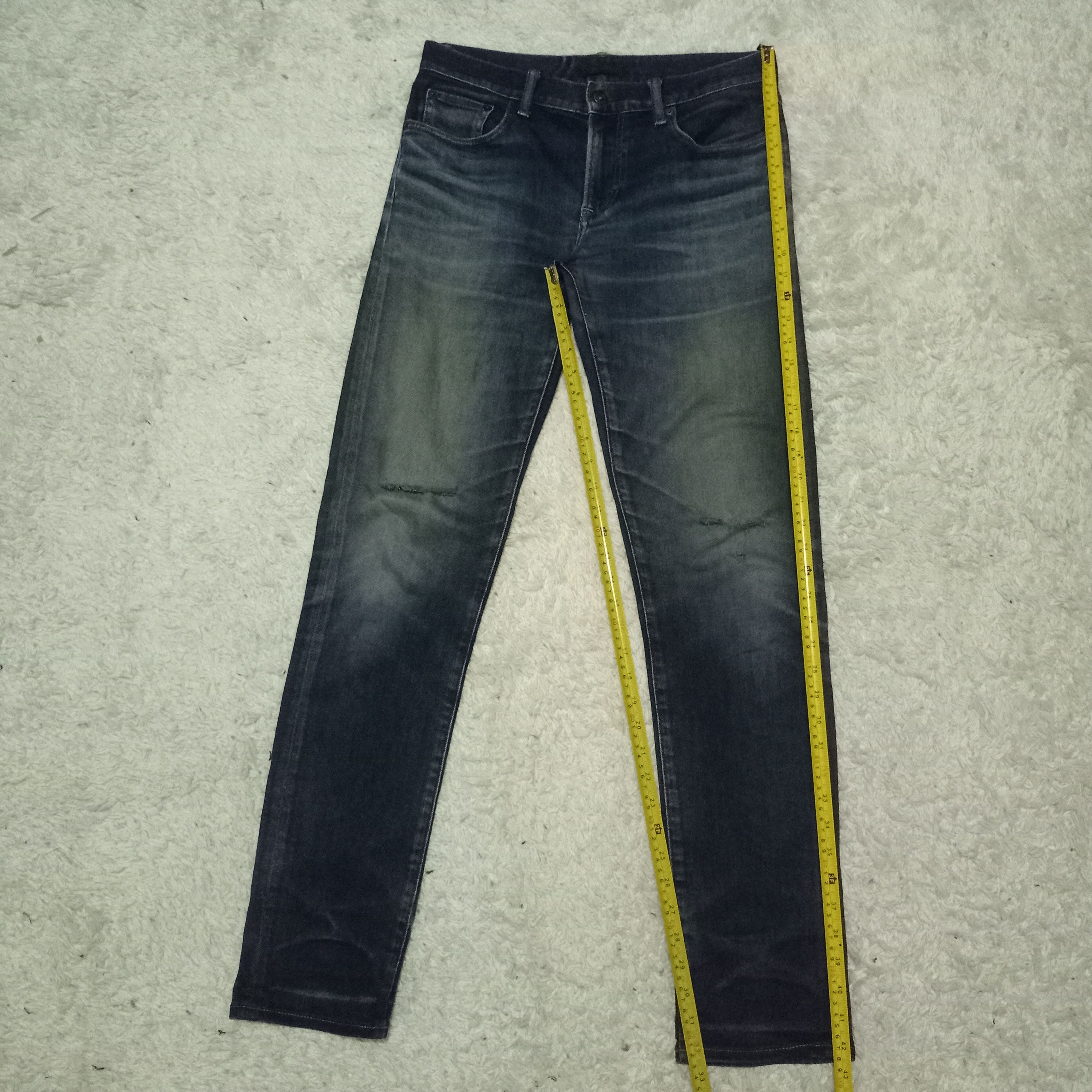 Japanese Brand × Uniqlo Vintage Japanese Uniqlo Indigo Distressed Style Jeans 32x33 Size US 32 / EU 48 - 7 Thumbnail