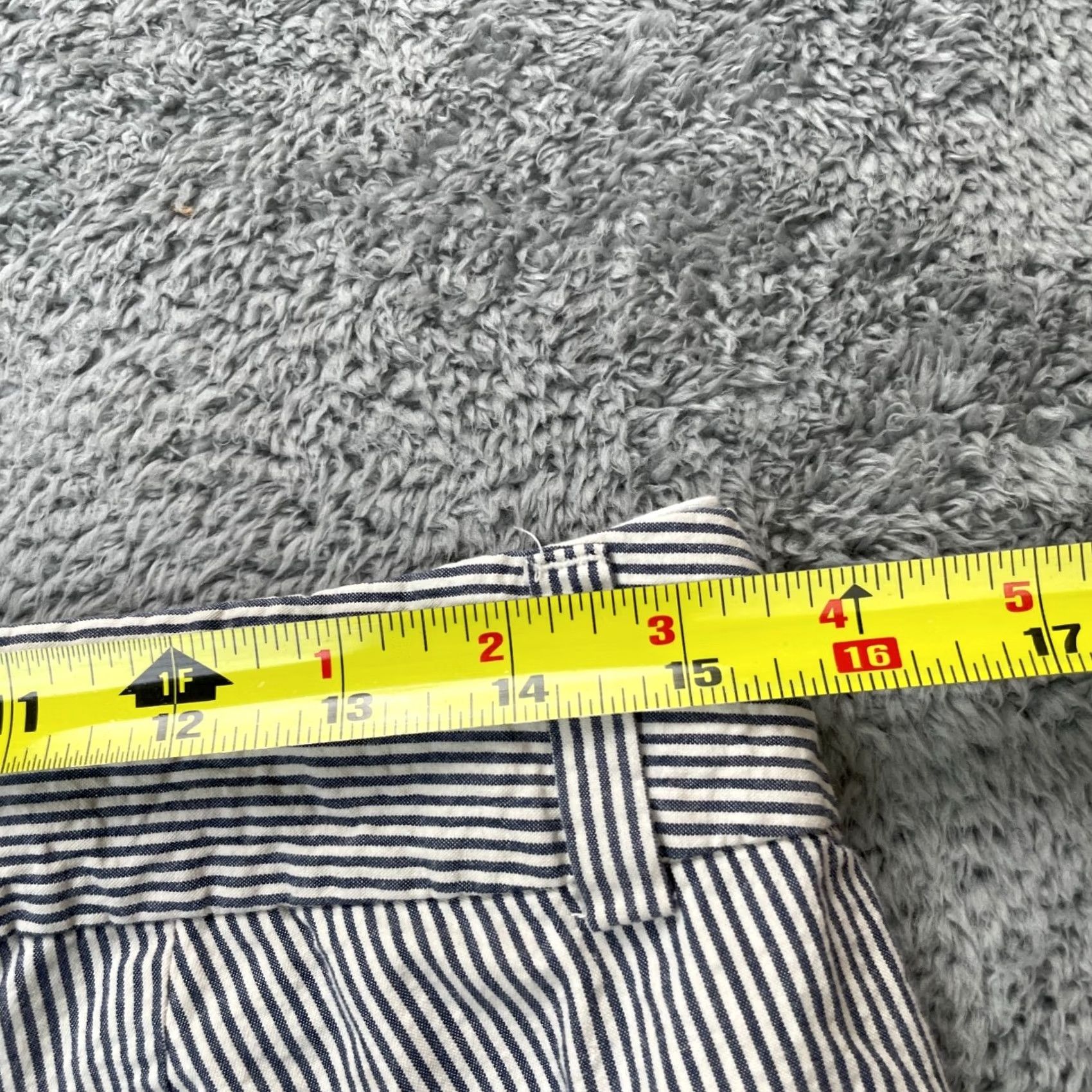 J.Crew VINTAGE J.CREW Pants Womens 6 Blue Seersucker Striped City Fit Straight Leg Size 28" / US 6 / IT 42 - 8 Thumbnail