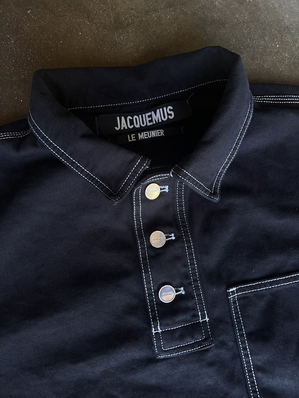 Jacquemus Jacquemus Le Meunier Contrast Stitch Pullover Jacket Size US L / EU 52-54 / 3 - 4 Thumbnail