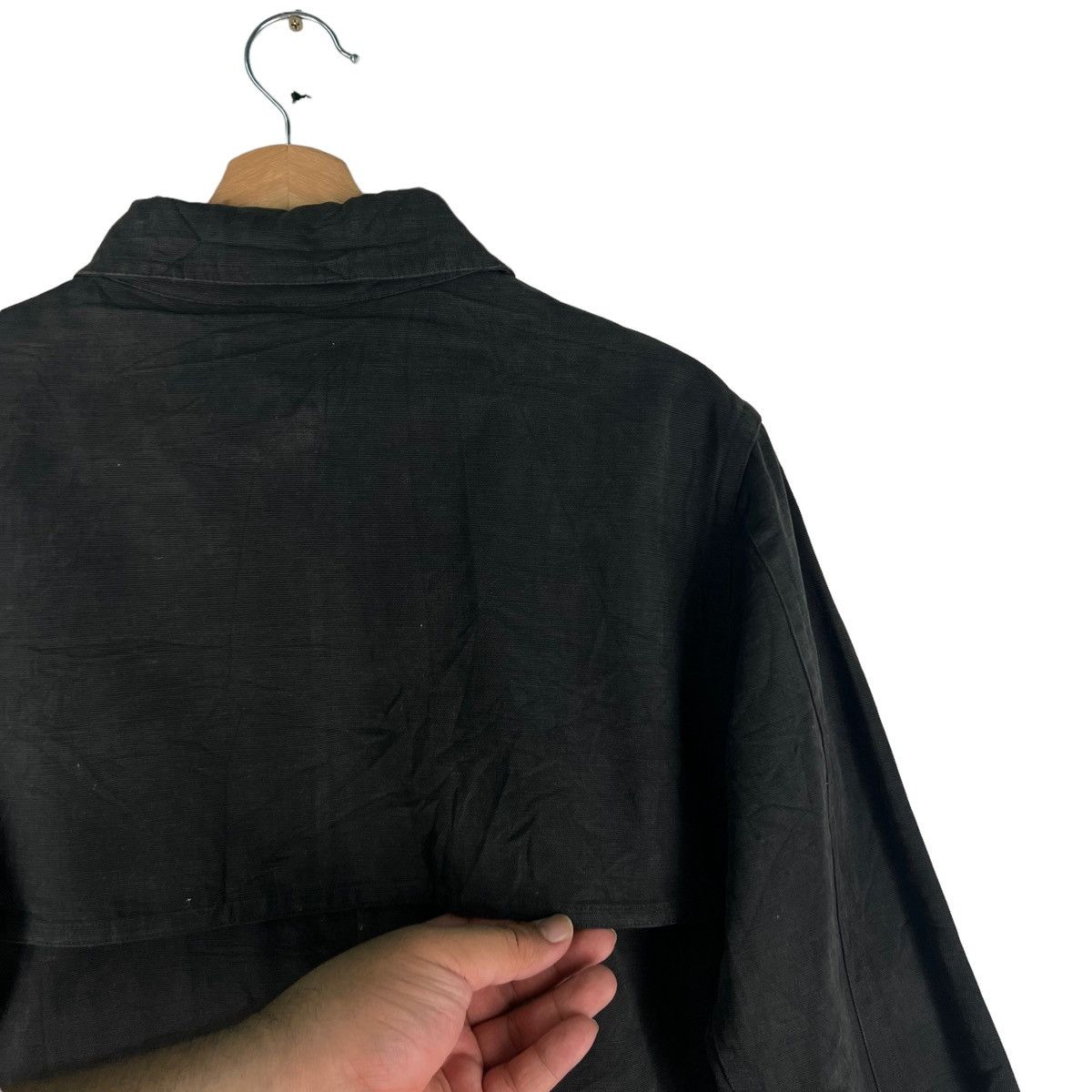 agnes b. 🔥RICH BLACK - FLY COATS LONG JACKET Size US S / EU 44-46 / 1 - 8 Thumbnail