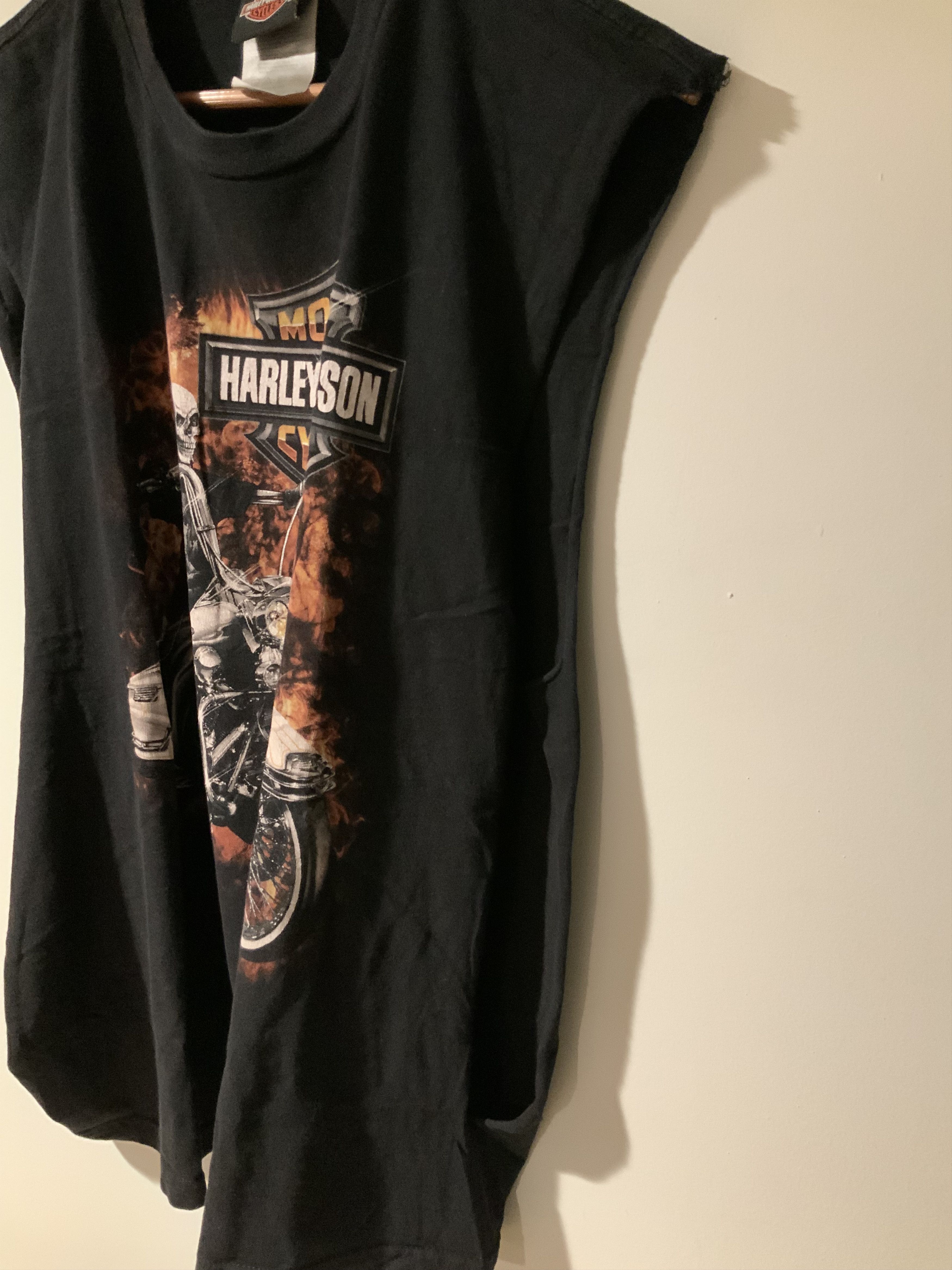 Harley Davidson × Vintage Vintage 2015 Harley Davidson Motorcycle Sleeveless T-shirt Size US L / EU 52-54 / 3 - 6 Thumbnail