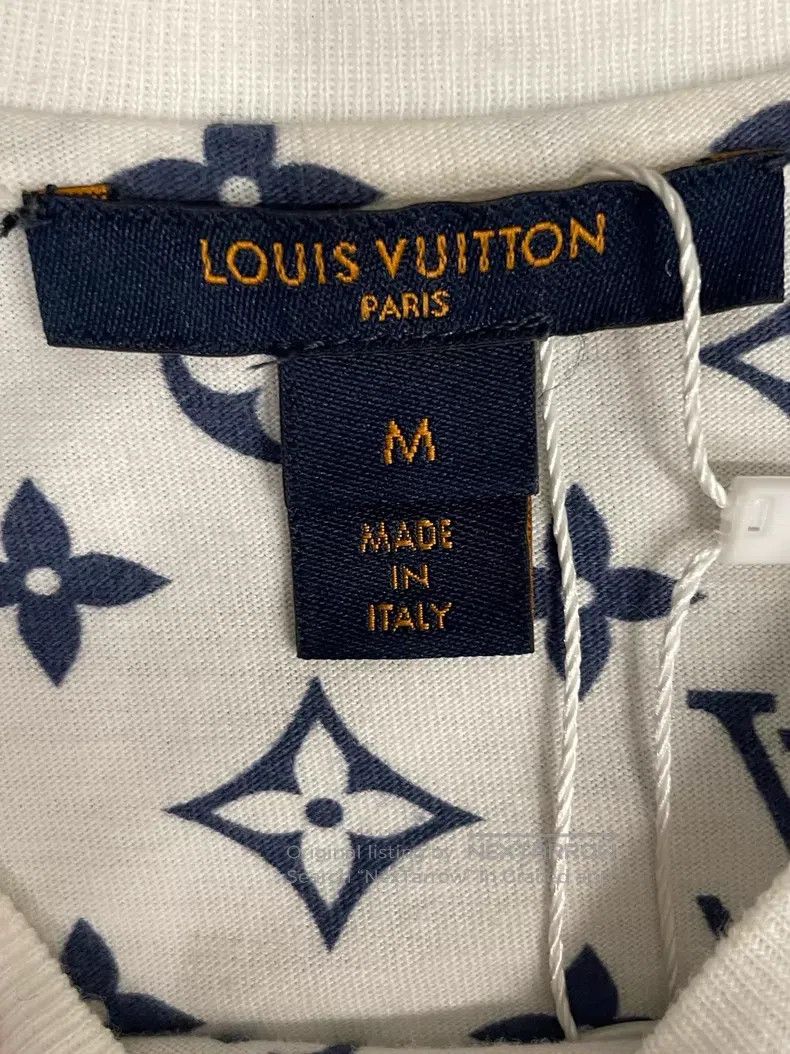Louis Vuitton Louis Vuitton White Blue Flower Chain Short Sleeve T-Shirt Size US M / EU 48-50 / 2 - 3 Thumbnail