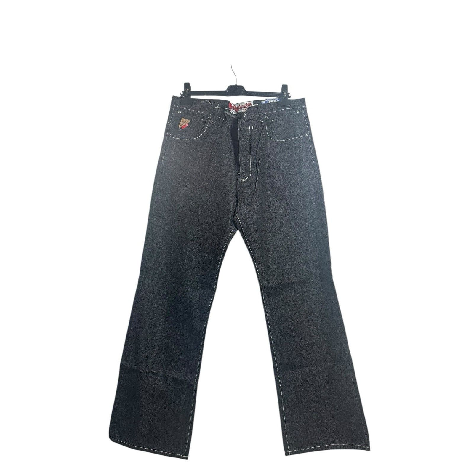 Akademiks Vintage Akademiks Jeans Mens S 36 Black Denim Baggy Wide Leg Size US 36 / EU 52 - 1 Thumbnail