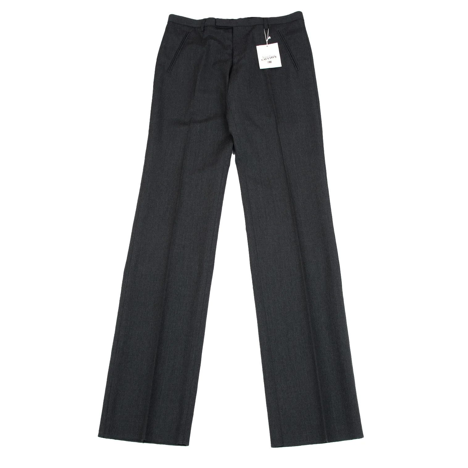 Jean Paul Gaultier Wool Straight Pants in Gray, Size 48 Size US 32 / EU 48 - 1 Thumbnail