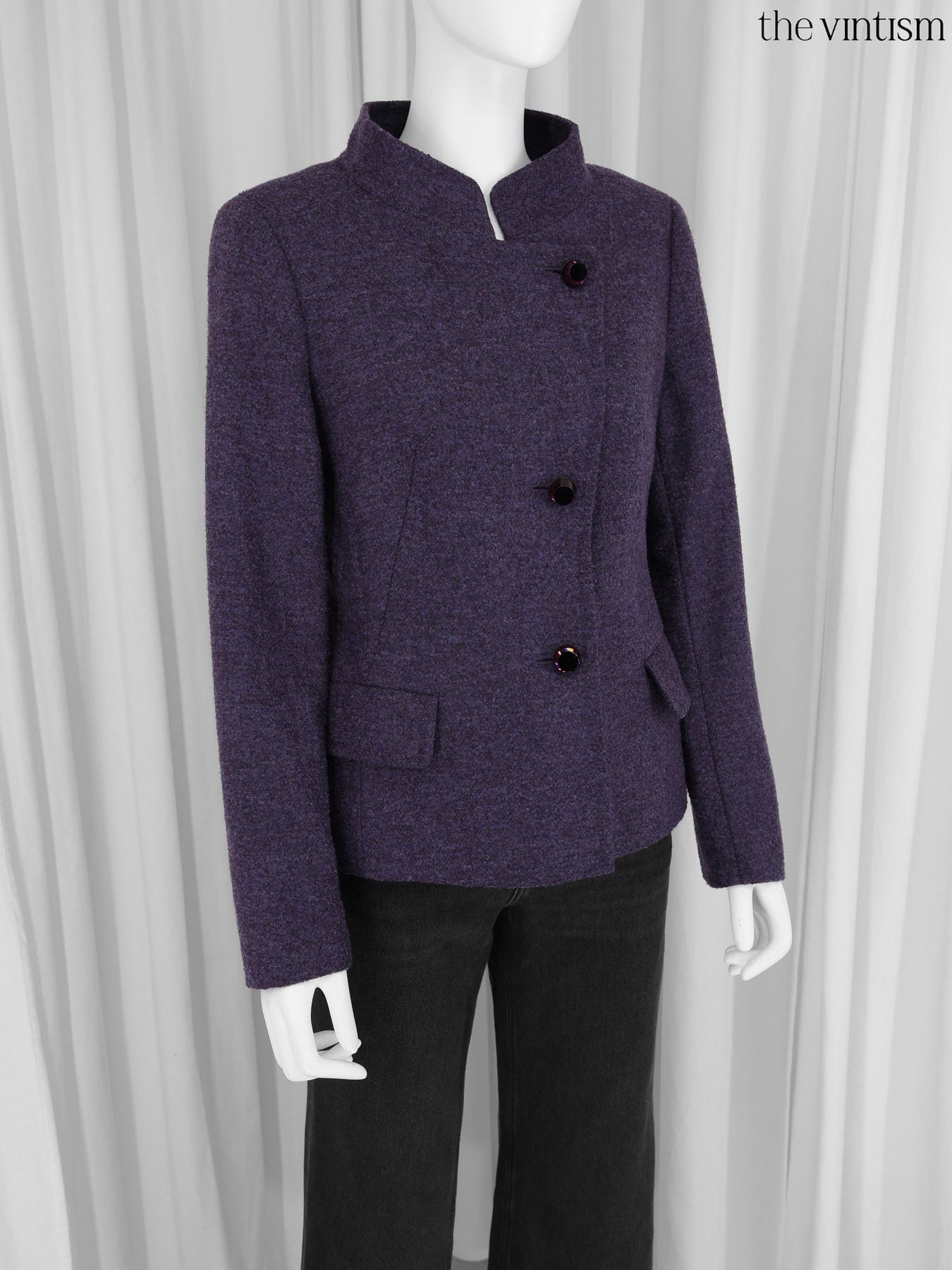 Escada Escada Archival Violet Boucle Virgin Wool Jacket DE 38 M Size M / US 6-8 / IT 42-44 - 1 Thumbnail