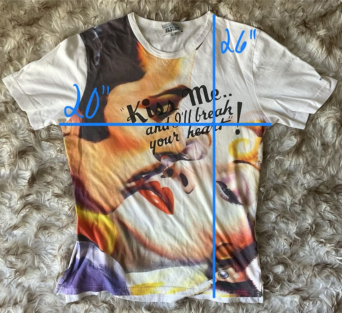 Vivienne Westwood Vintage Vivienne Westwood Kiss Me.. White T-shirt Size US L / EU 52-54 / 3 - 3 Thumbnail