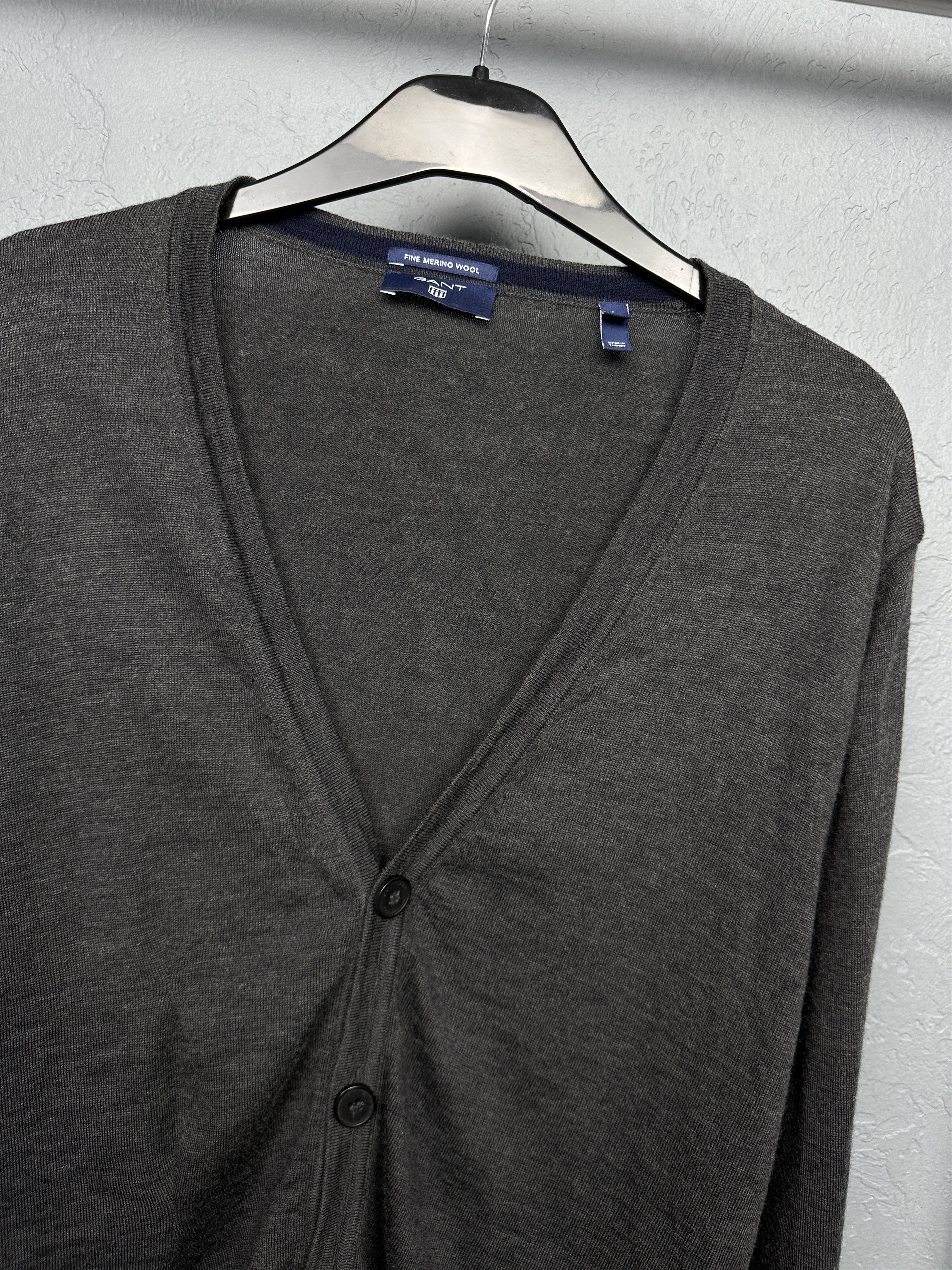 Gant Gant Mens Merino Wool Cardigan Sweater Size US L / EU 52-54 / 3 - 2 Thumbnail
