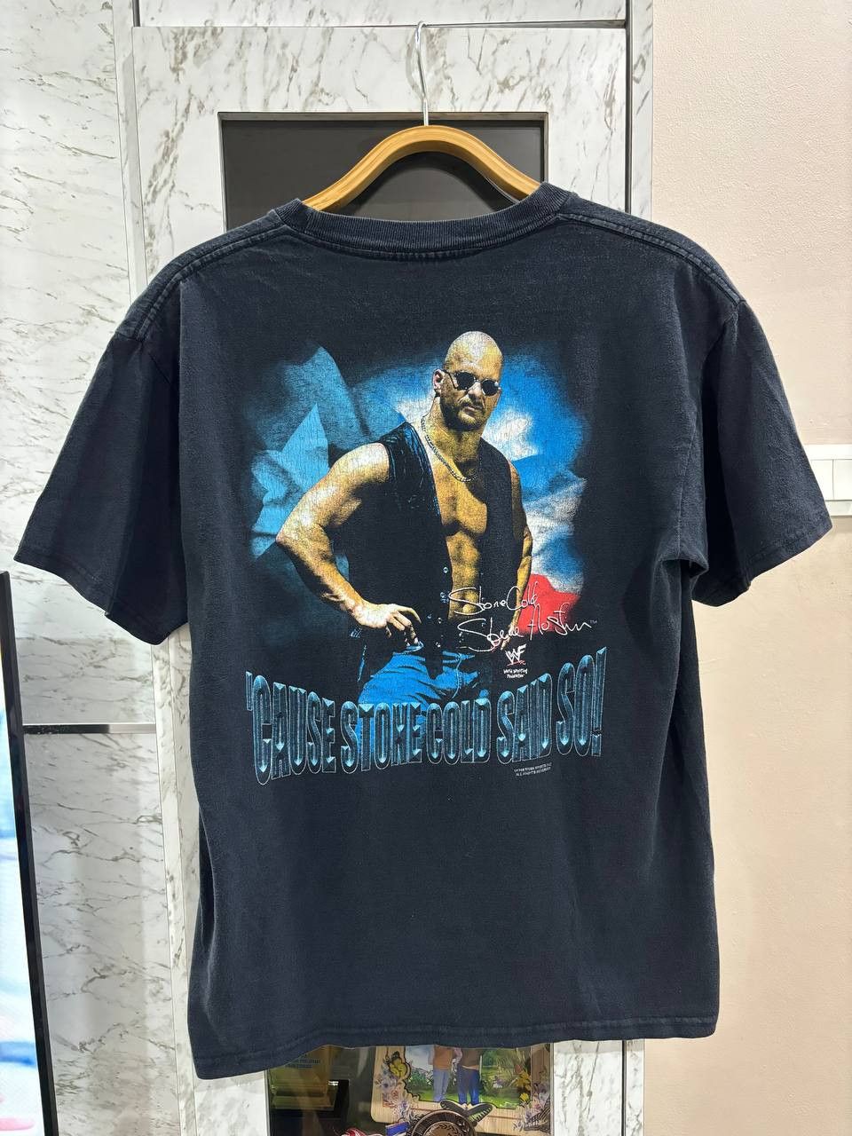 Vintage × WCW/nWo × WWE Vintage 90 WWE WWF Stone Cold Steve Austin Wrestling Size US XL / EU 56 / 4 - 4 Thumbnail