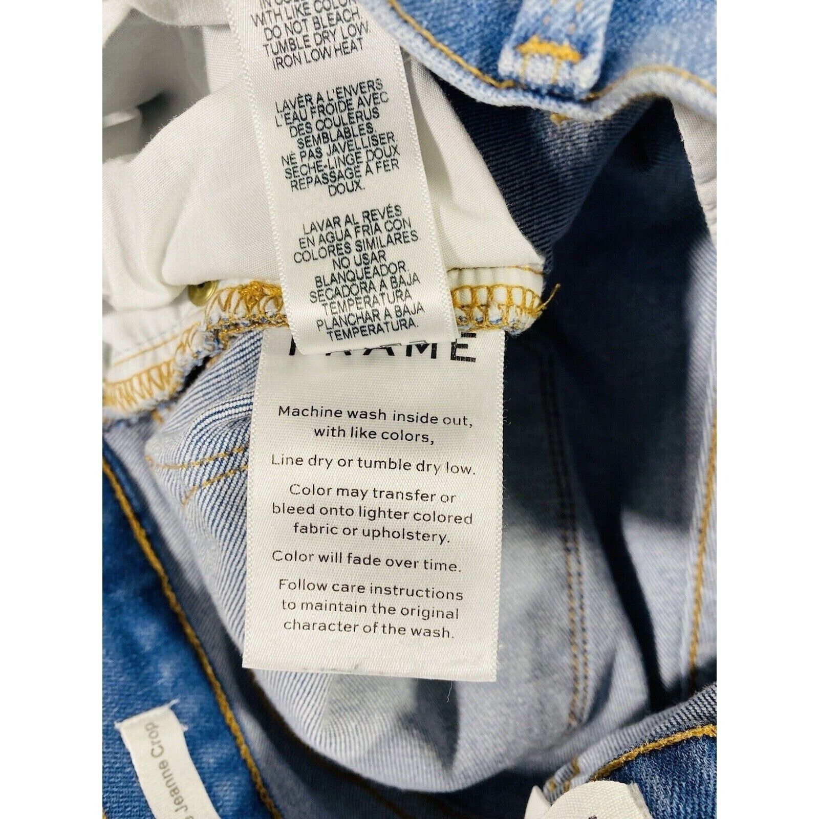 Frame FRAME Le Skinny de Jeanne Crop Jeans Womens Size 27 Raw Hem Size 27" / US 4 / IT 40 - 8 Thumbnail
