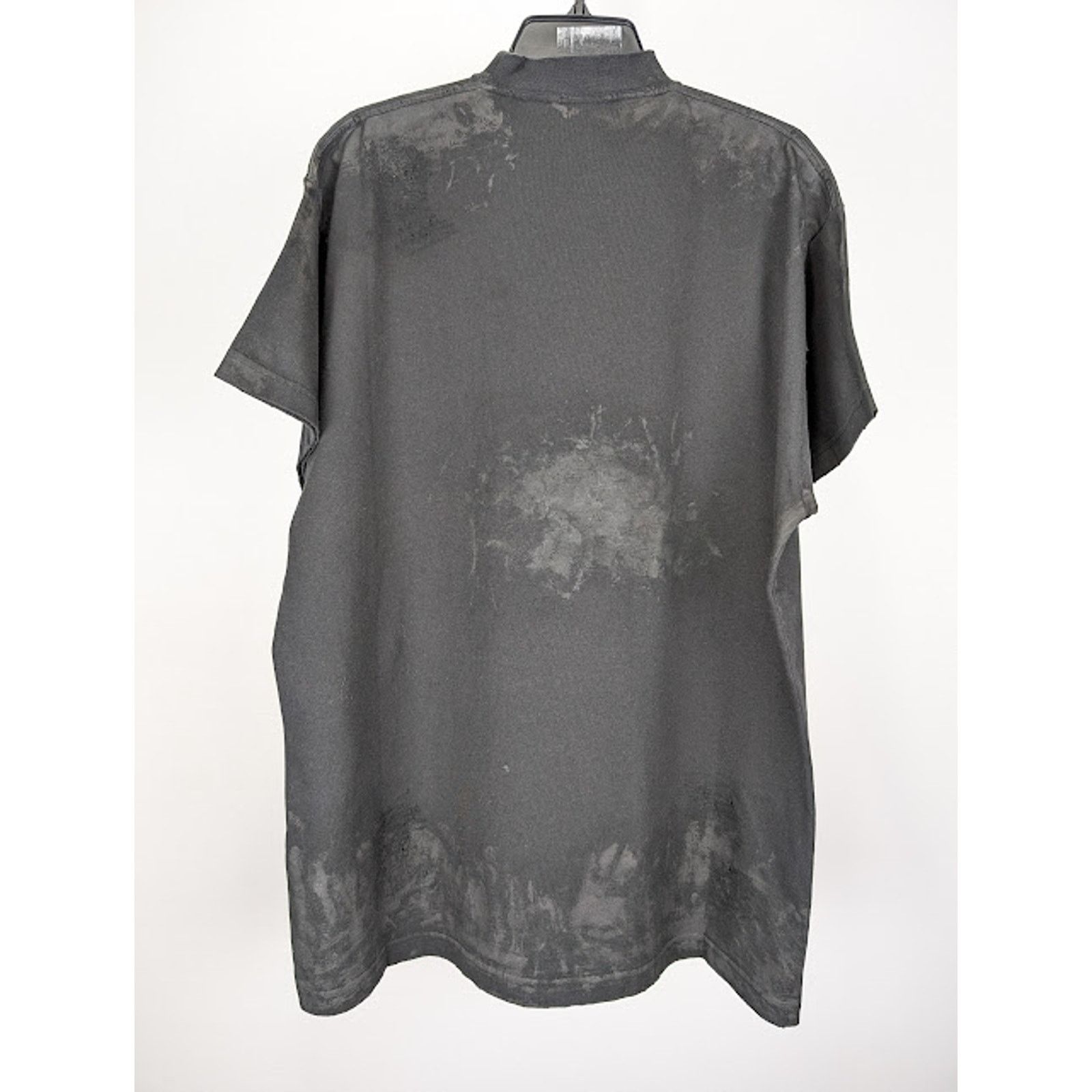 Balenciaga o1rshd1 Oversized T-Shirt in Washed Black Size US M / EU 48-50 / 2 - 10 Thumbnail
