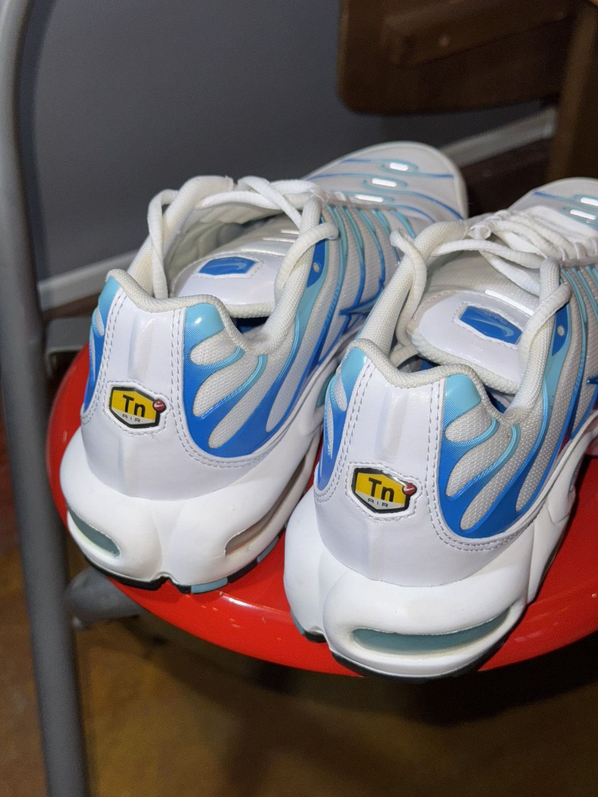 Nike Nike Air Max Plus TN White Polarised Blue Shoes Size US 9 / EU 42 - 5 Thumbnail