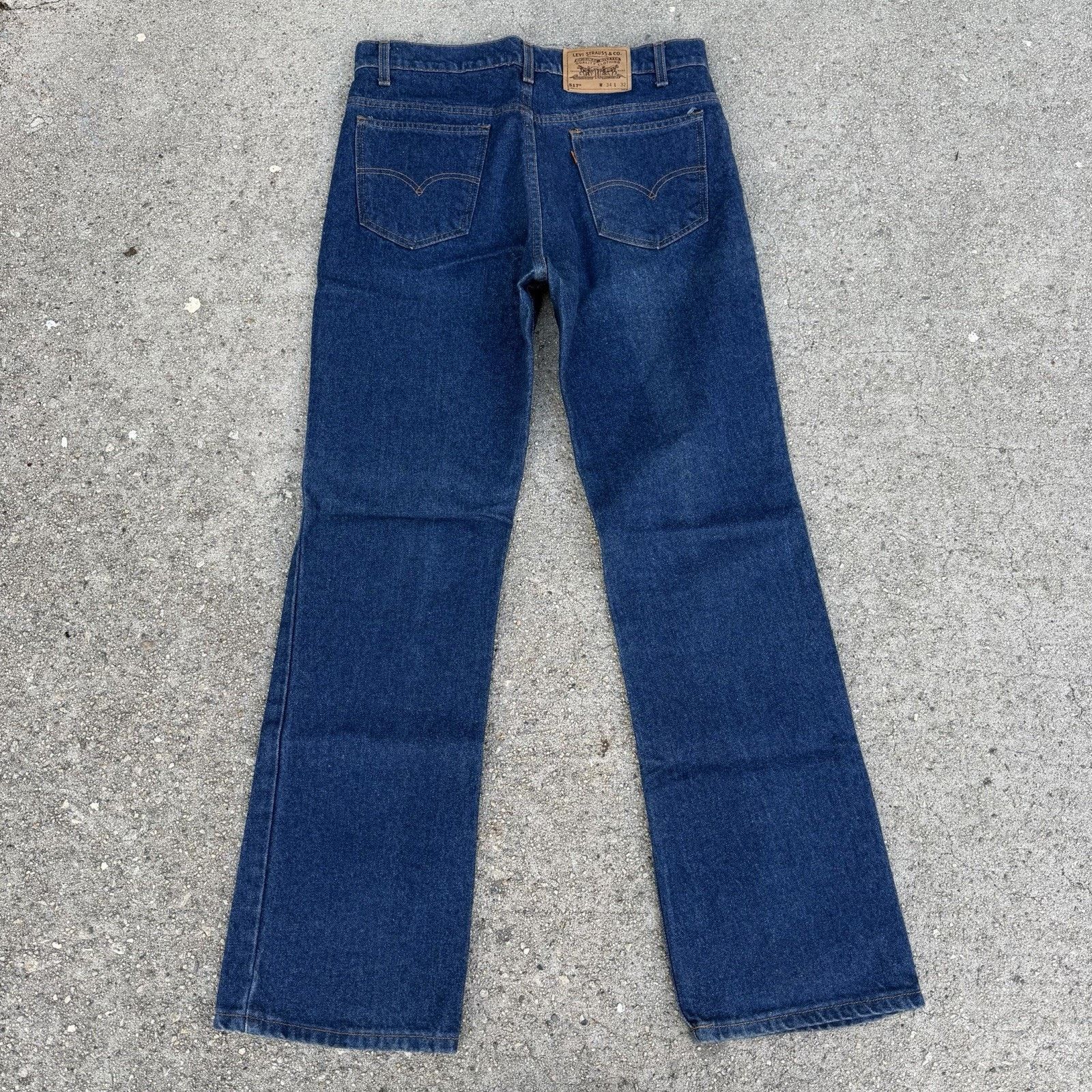 Levi's × Vintage Vintage 90s Levi’s 517 Bootcut Orange Tab Denim Jeans 34x32 Size US 34 / EU 50 - 4 Thumbnail