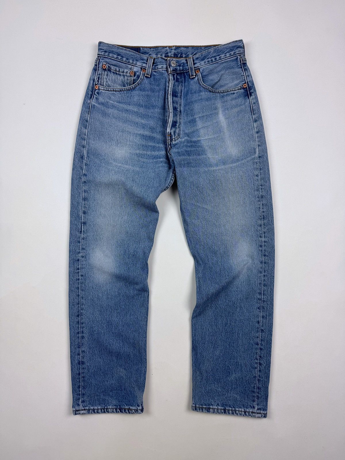 1990’s Vintage Levi’s 501 Washed Denim Made in USA Jeans