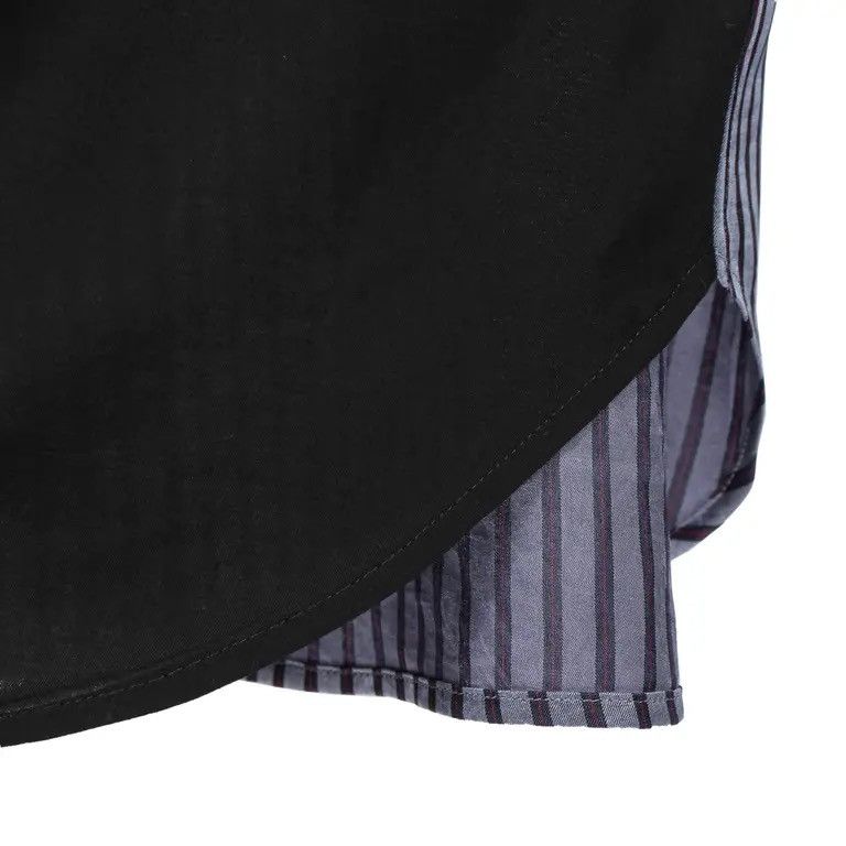Yohji Yamamoto Yohji Yamamoto Pour Home AW21 Plain/Stripe Loop Collar Shirt Size US L / EU 52-54 / 3 - 7 Thumbnail