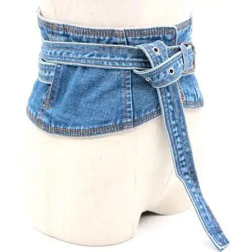 Homemade × Japanese Brand Belts Gothic Denim Wide Waist Belt Size ONE SIZE - 4 Thumbnail